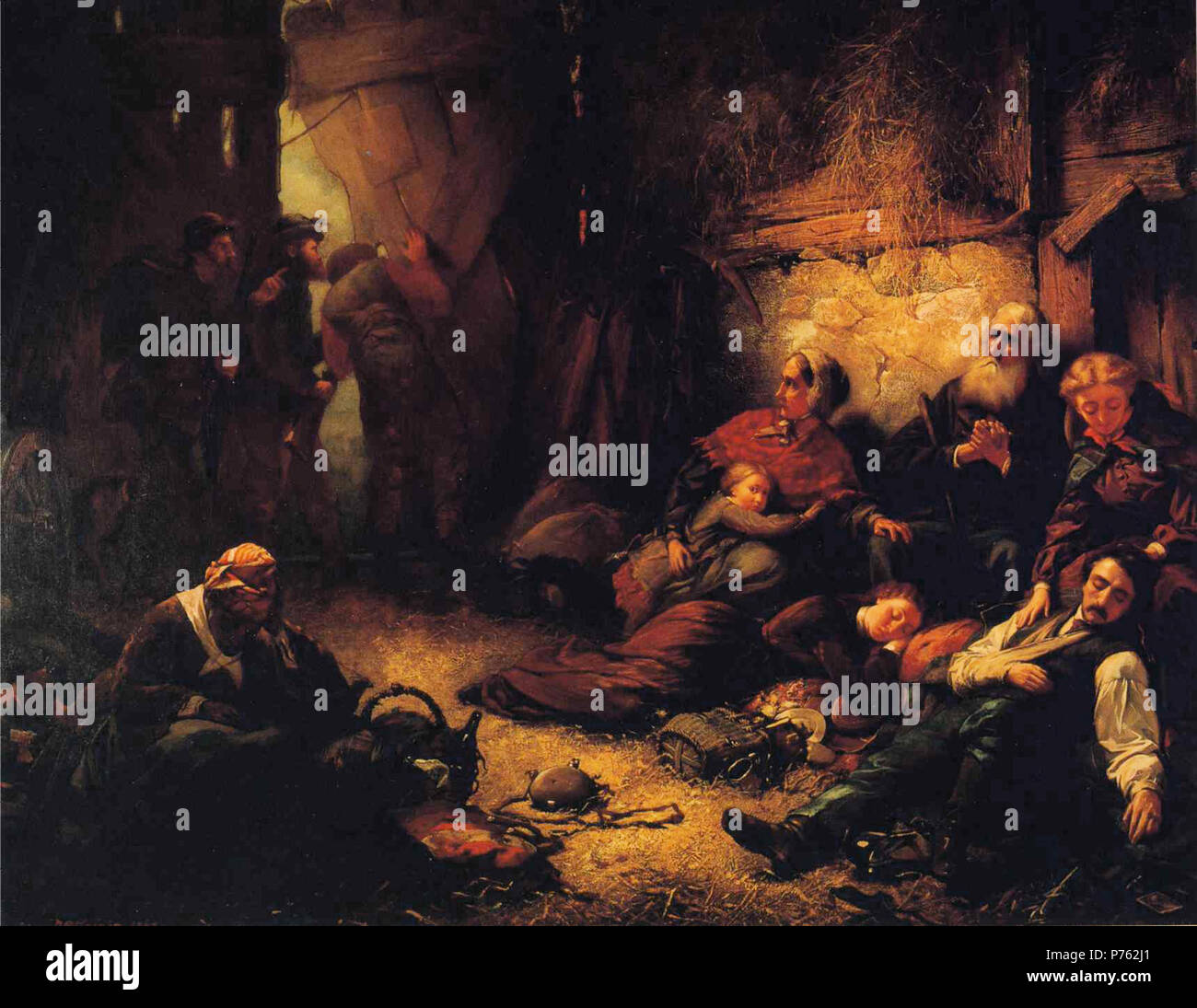 Inglese: La combustione di Chambersburg, Pennsylvania . 1867 30 Daniel Ridgway Knight - La combustione di Chambersburg, Pennsylvania Foto Stock