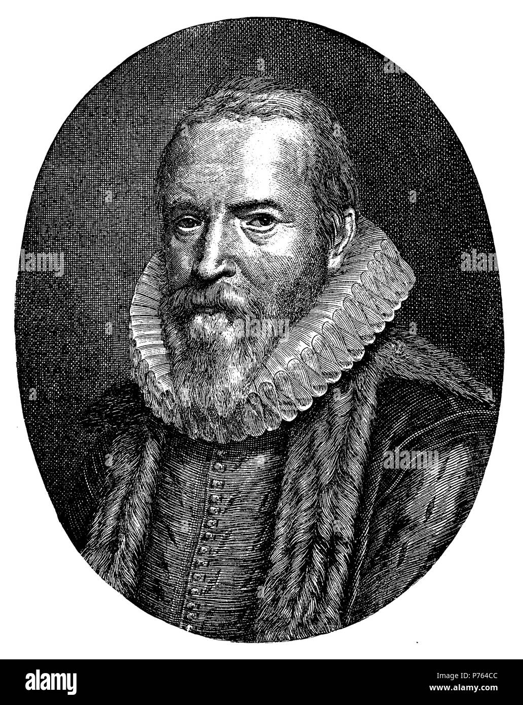 Oldenbarnevelt, Johan van (1547-1619), statista olandese ed è considerato il fondatore della repubblica del Regno dei Paesi Bassi, 1881 Foto Stock