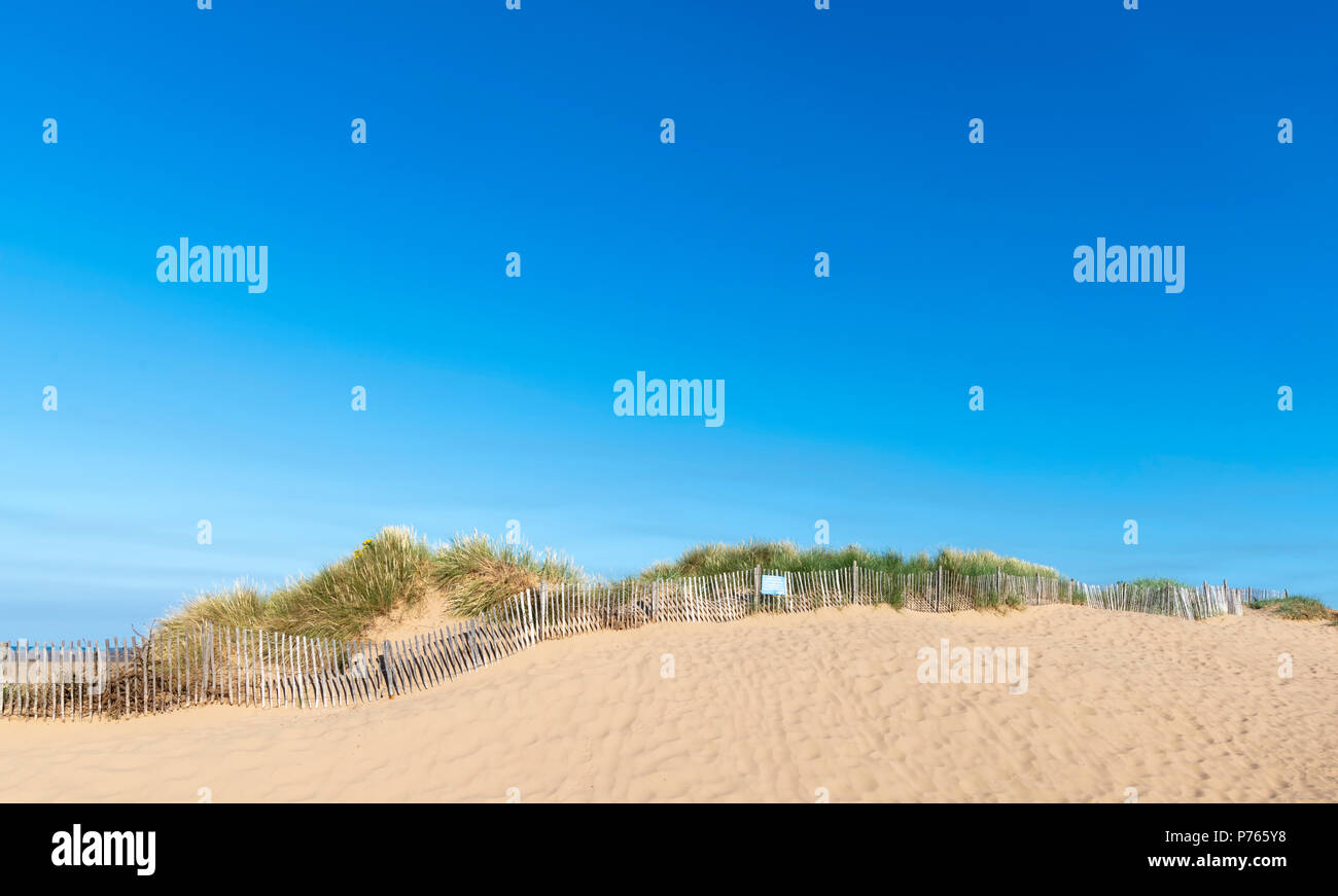 Le dune di sabbia a St Annes in Lancashire. Le dune di sabbia sono le riserve e i siti di particolare interesse scientifico Foto Stock