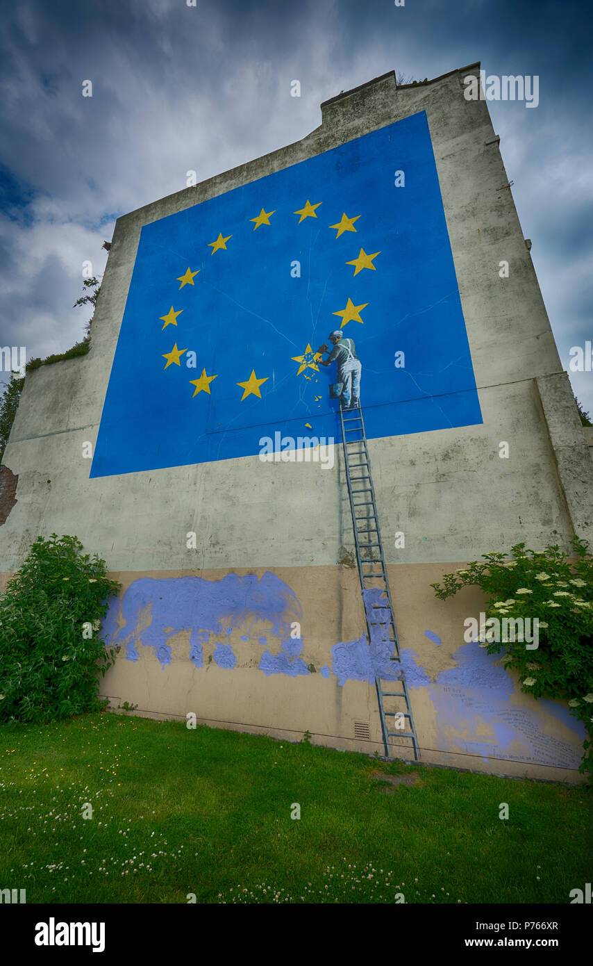 Banksy mural dover Foto Stock