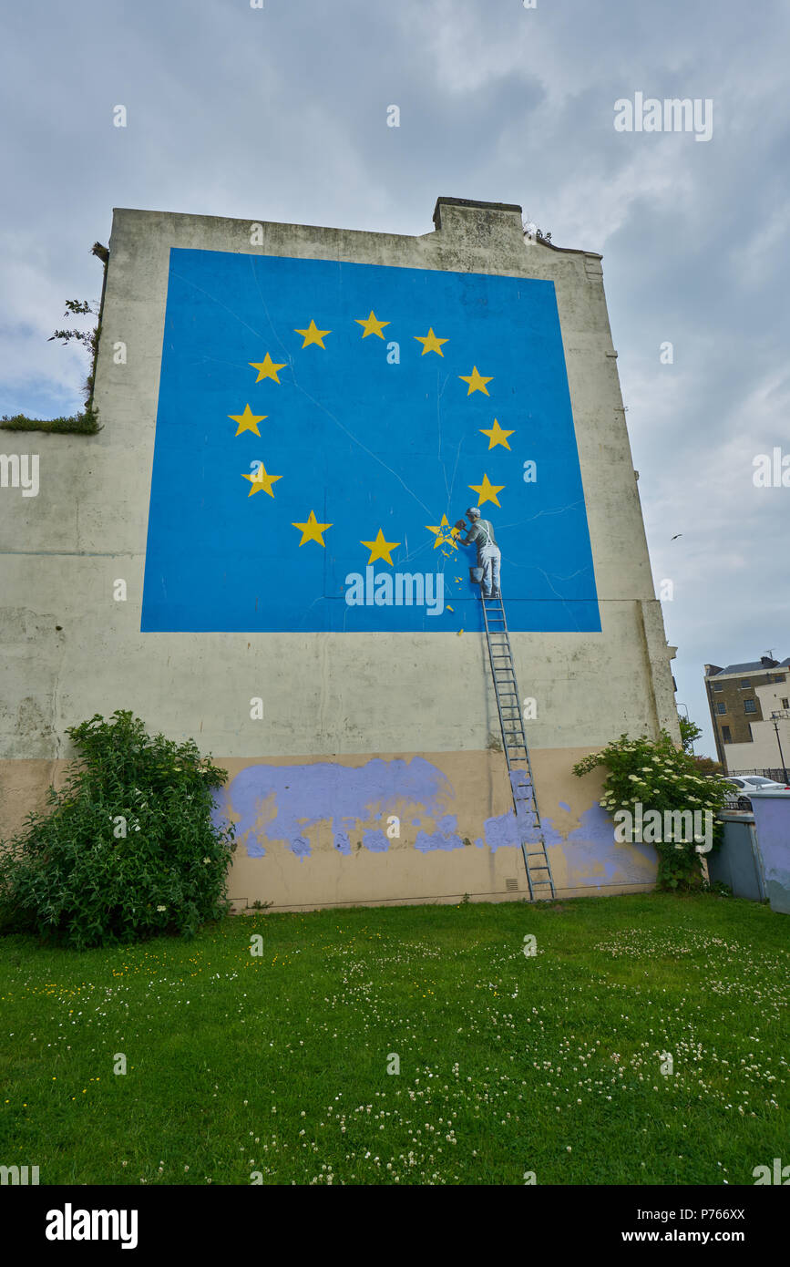Banksy mural dover Foto Stock