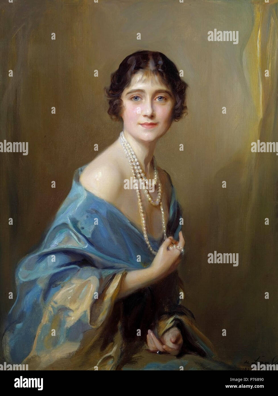 185 Philip de László - Elisabetta Angela Marguerite Bowes-Lyon 1925 Foto Stock