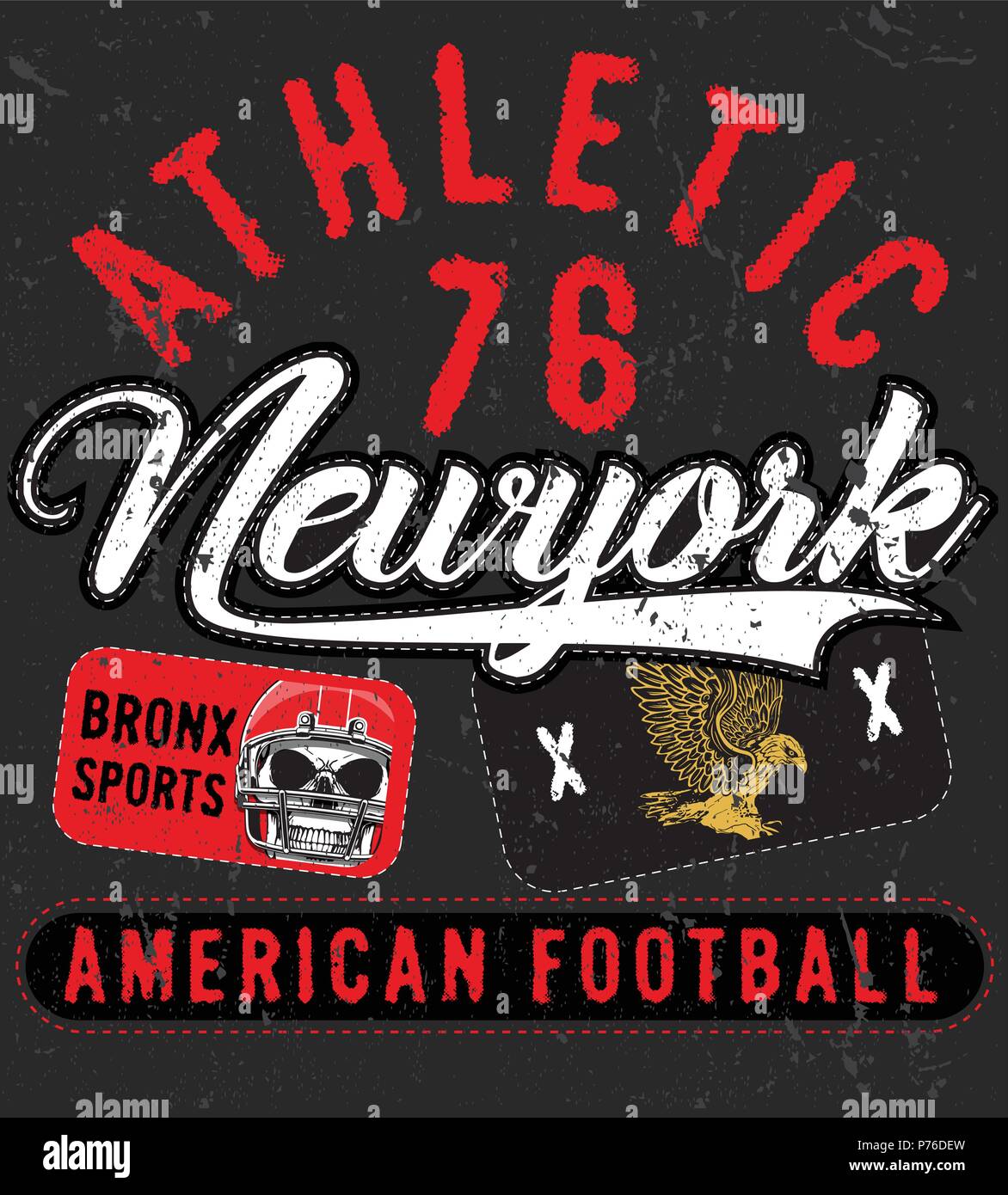 Bronx New York sport tipografia; t-shirt grafica; vettori Illustrazione Vettoriale
