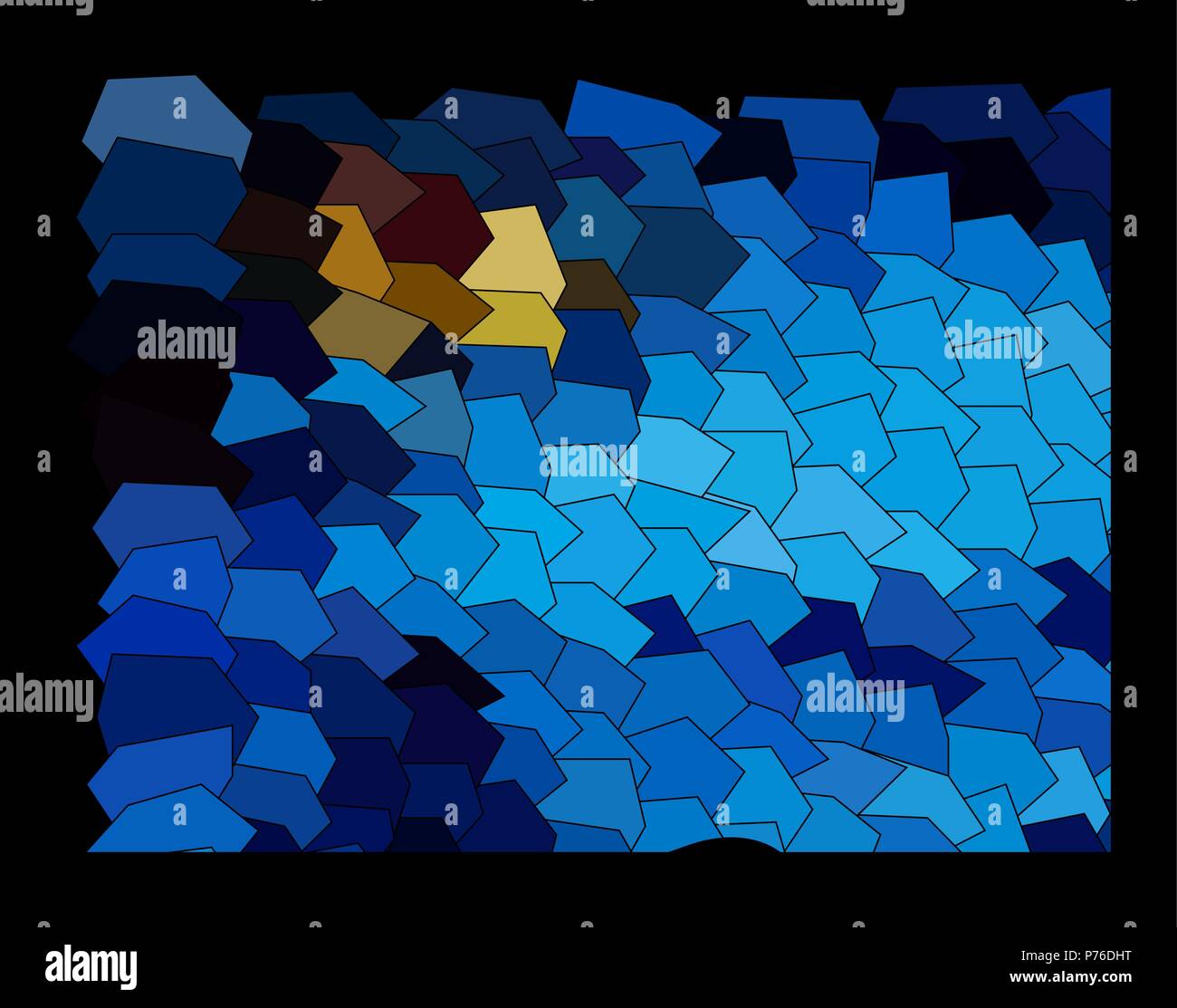 L'espressionismo astratto, fantastico blu pietre semipreziose sfondo Illustrazione Vettoriale