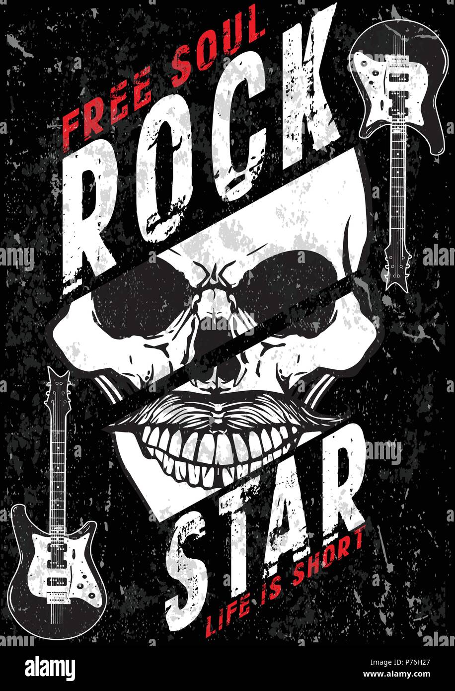 Hard Rock Music Poster Immagine e Vettoriale - Alamy