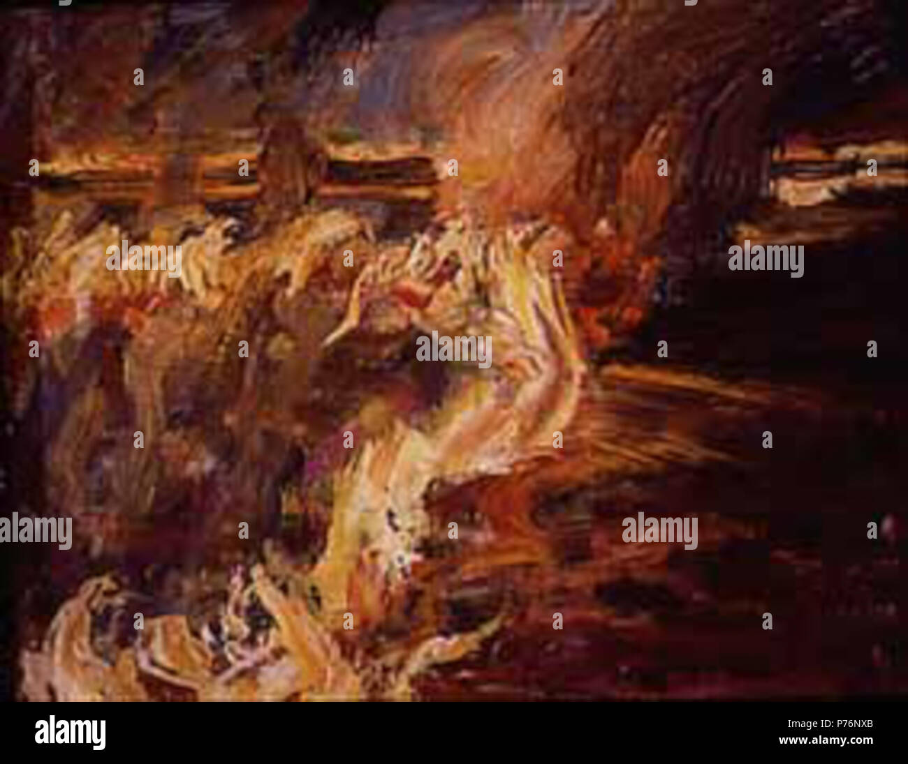 . Il Veldt infervorati a Ukamba . Inglese: Akseli Gallen-Kallela: Il Veldt variopinto Ukamba a. Olio, 1909, 13,5 x 17,5 cm. Collezione privata. Svenska: Akseli Gallen-Kallela: Stäppen brinner ho Ukamba. Olja, 1909, 13,5 x 17,5 cm. Privat samling. Suomi: Akseli Gallen-Kallela: Ukamban aro palaa. Öljy, 1909, 13,5 x 17,5 cm. Yksityinen kokoelma. . 1909 223 Ukambai Foto Stock