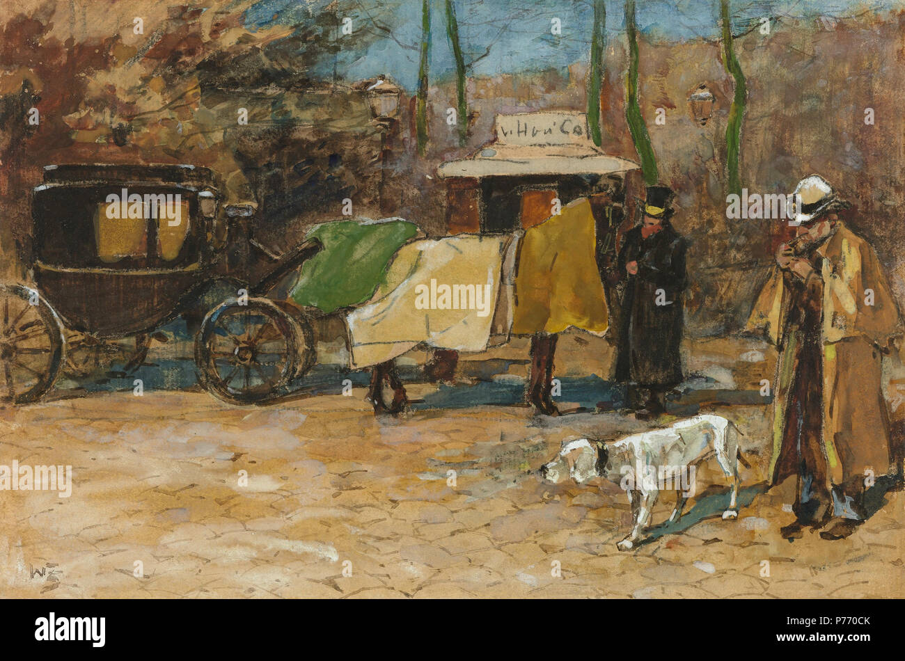 . In attesa il carrello in un parco tra il 1872 e il 1931 229 Willem de Zwart - Wachtend rijtuig in een park Foto Stock