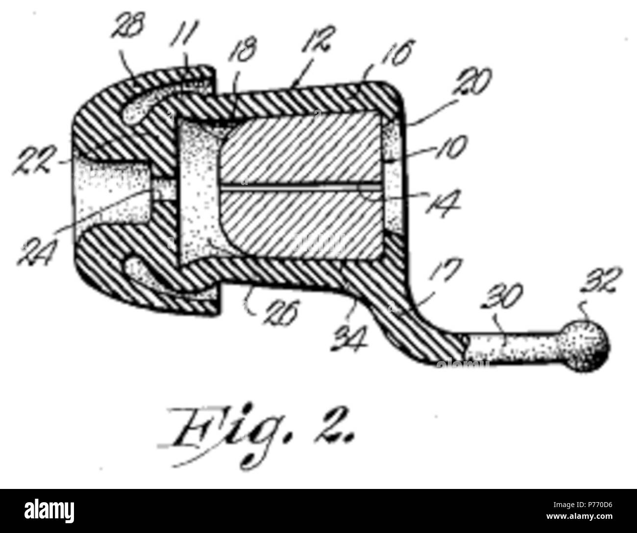 1 Dessin premier bouchon préformé inventé par J S Knighf Foto Stock