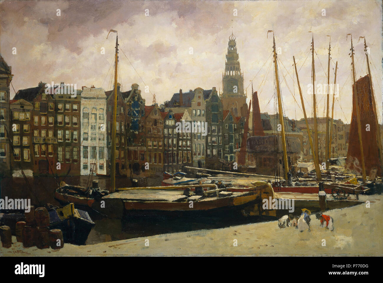 . Il Damrak ad Amsterdam circa 1903 34 George Hendrik Breitner - Het Damrak te Amsterdam Foto Stock
