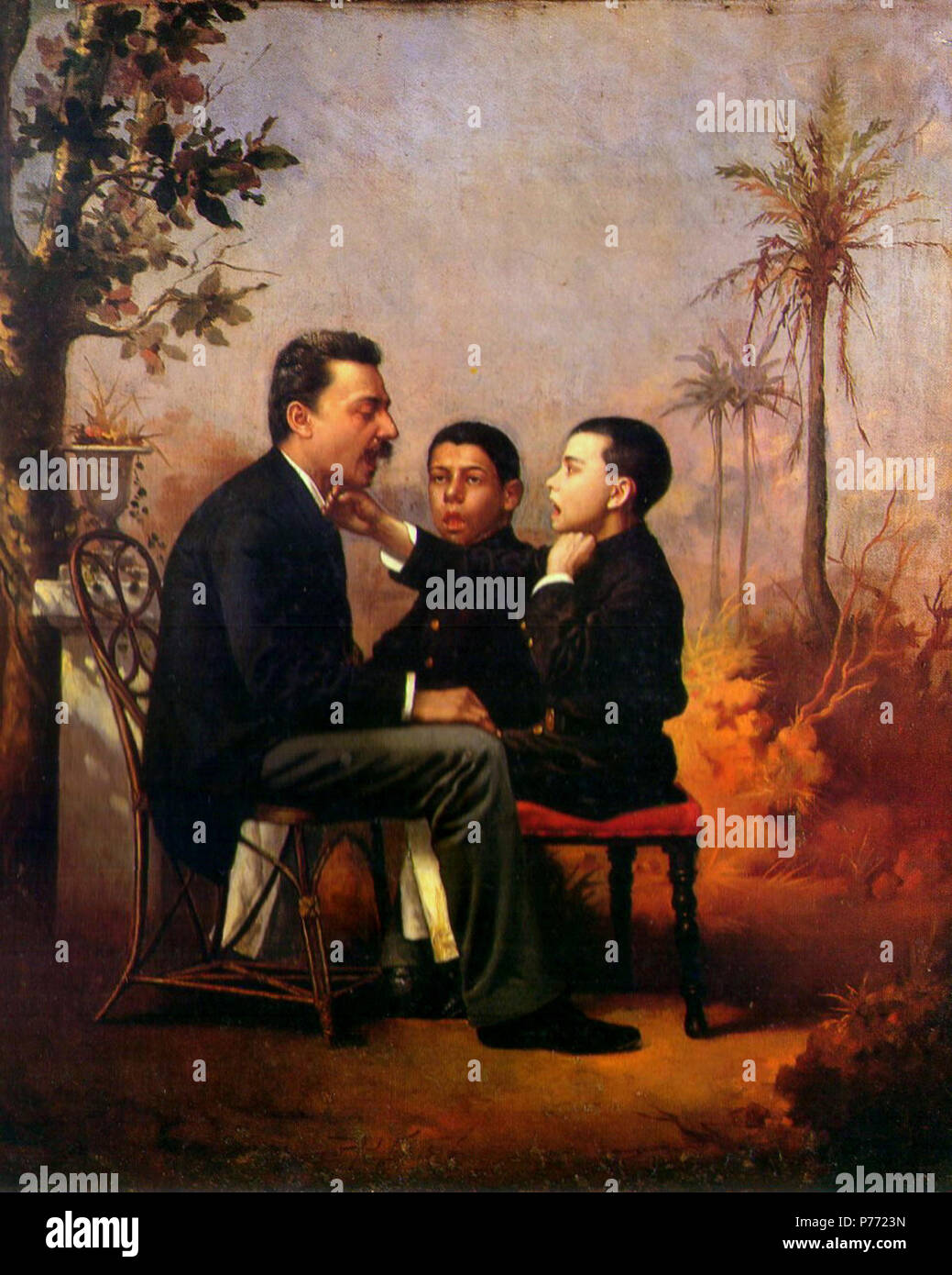 . Inglese: una lezione per i sordomuti Português: Una palavra aos Surdos-Mudos 1886 45 Oscar Pereira da Silva - 1886 - Una palavra aos surdos-mudos Foto Stock