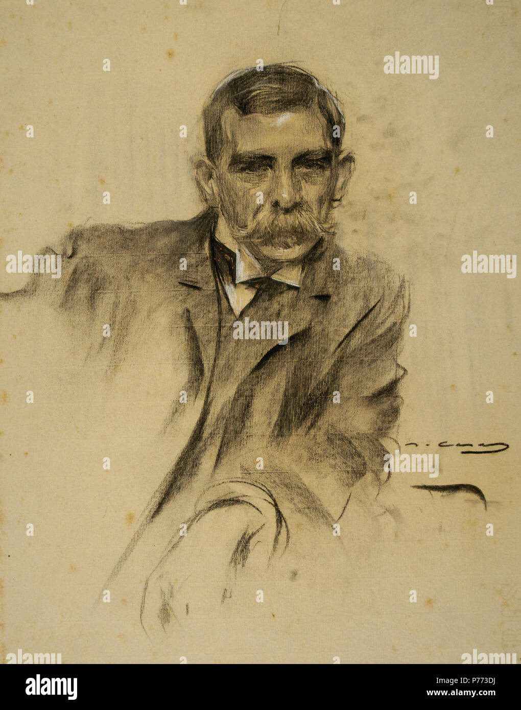 Ritratto di Emilio Sala Francés . Dal 1932 183 Ramon Casas - MNAC- Emili Sala- 027256-006405 D Foto Stock