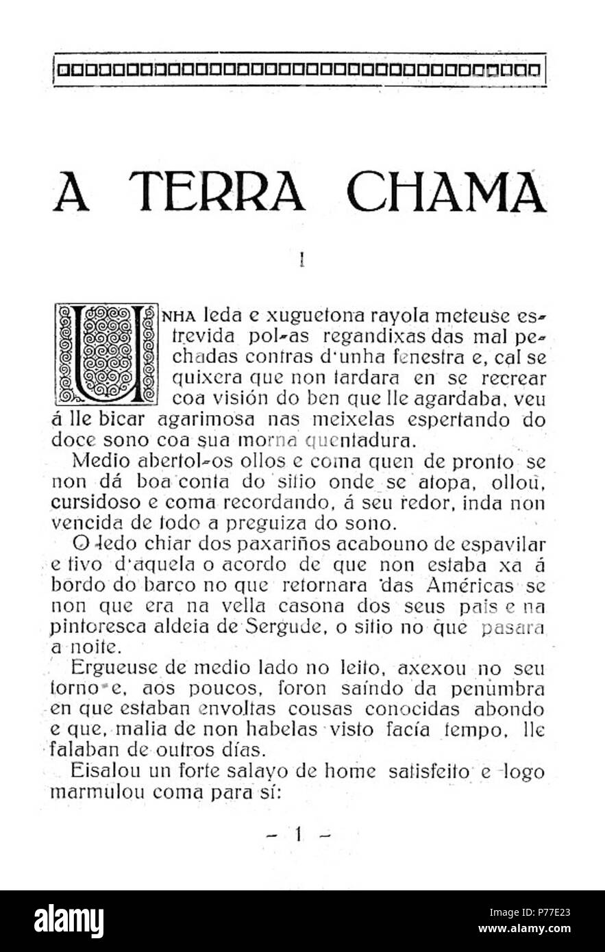 42 Lar, Uxío Carré Aldao, una terra chama, 1 Foto Stock