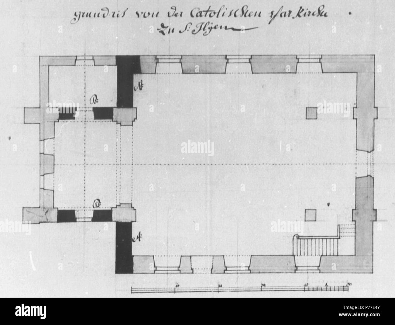 43 Leimen-St-Ilgen-St-Aegidius-Kirche-Grundriss Foto Stock