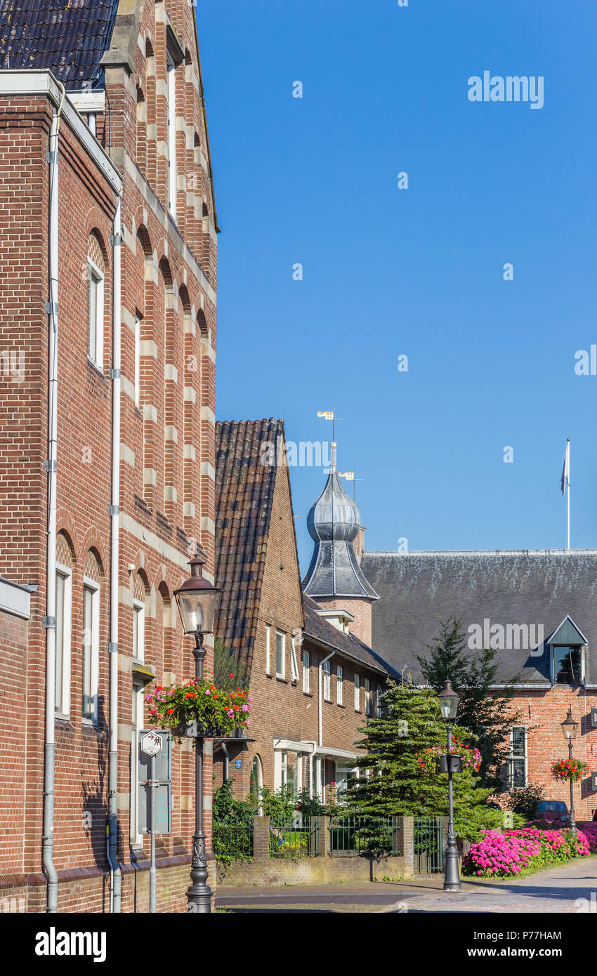 Case e castello di Coevorden, Paesi Bassi Foto Stock