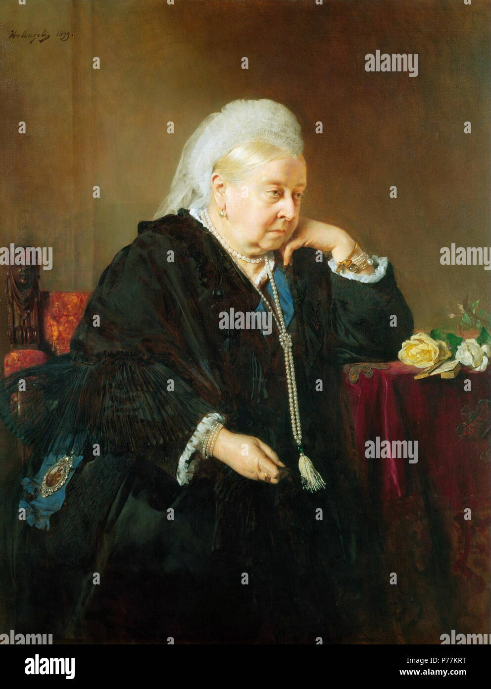 . La regina Victoria (1819-1901) . Ritratto della Regina Victoria come vedova . 1899 1 Queen Victoria - Von Angeli 1899 Foto Stock