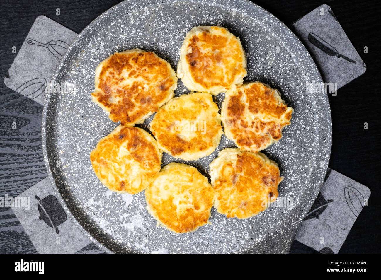 Cottage cheese prima colazione Foto Stock