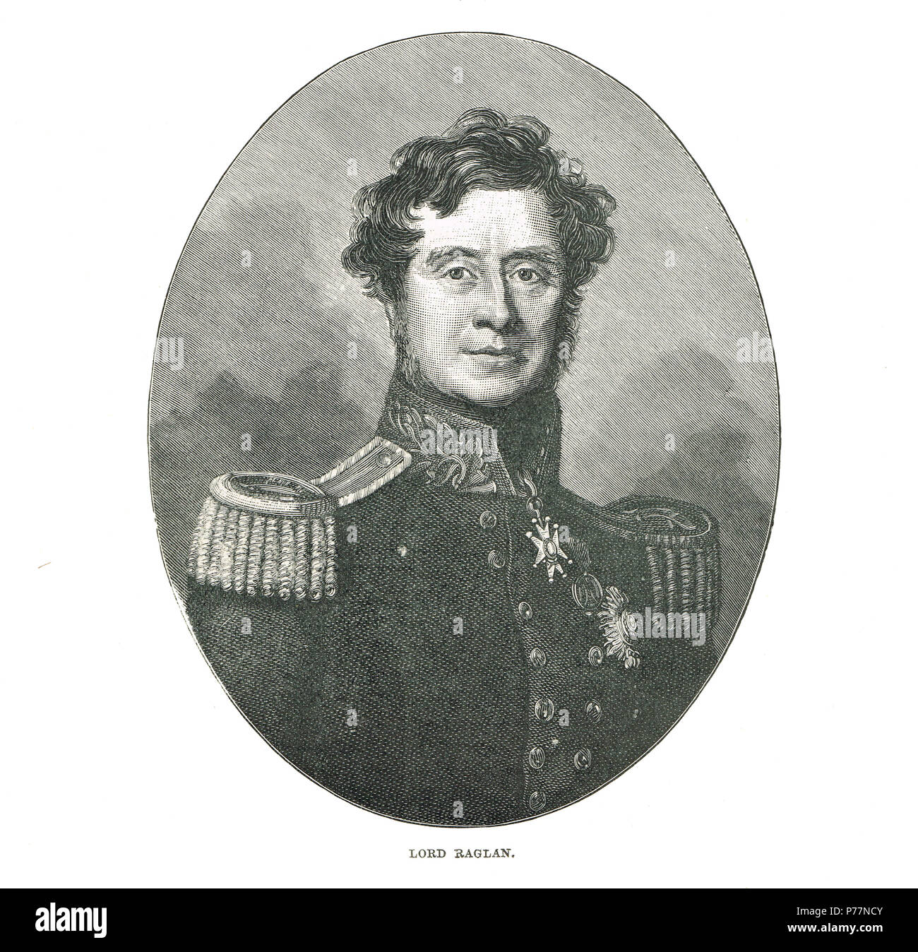 Maresciallo di Campo FitzRoy Somerset, primo Baron Raglan Foto Stock
