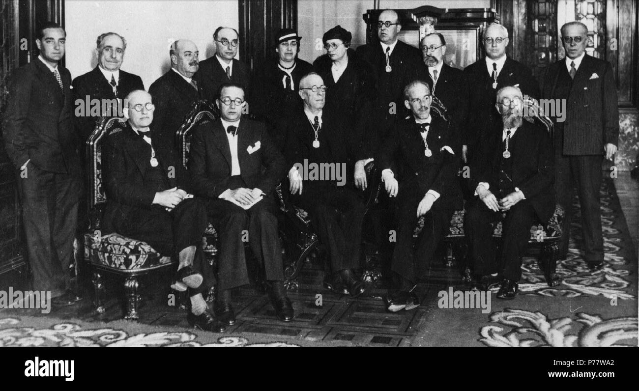 54 Recepción de Castelao na Real Academia Galega, A Coruña, 25 de xullo de 1934 Foto Stock