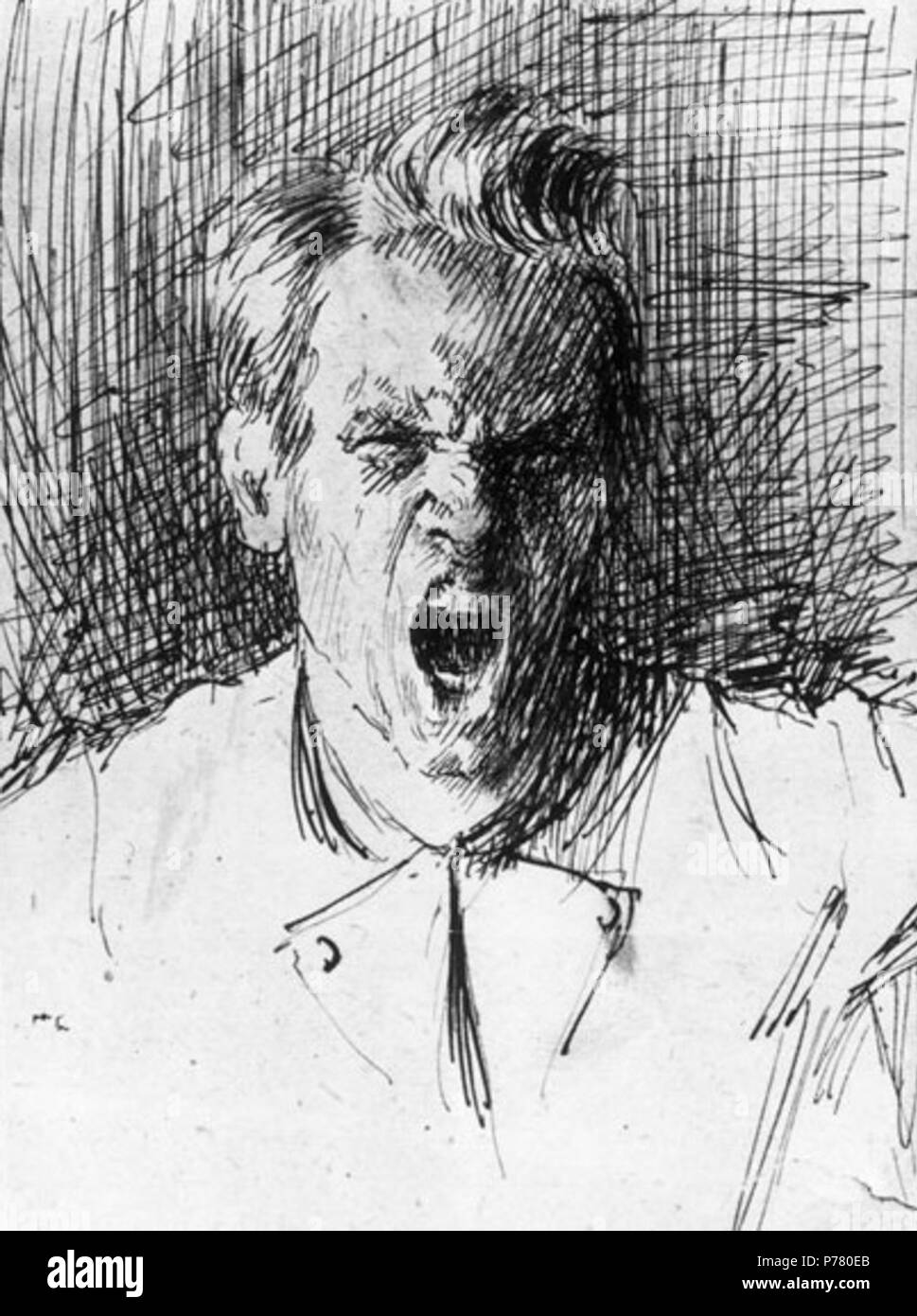 Inglese: Ritratto di 1877 e di Erik Werenskiold Theodor. Sconosciuto il giorno e il mese. . 1 gennaio 1877, 06:21:20 1 1877 ritratto E Werenskiold ritagliato Foto Stock