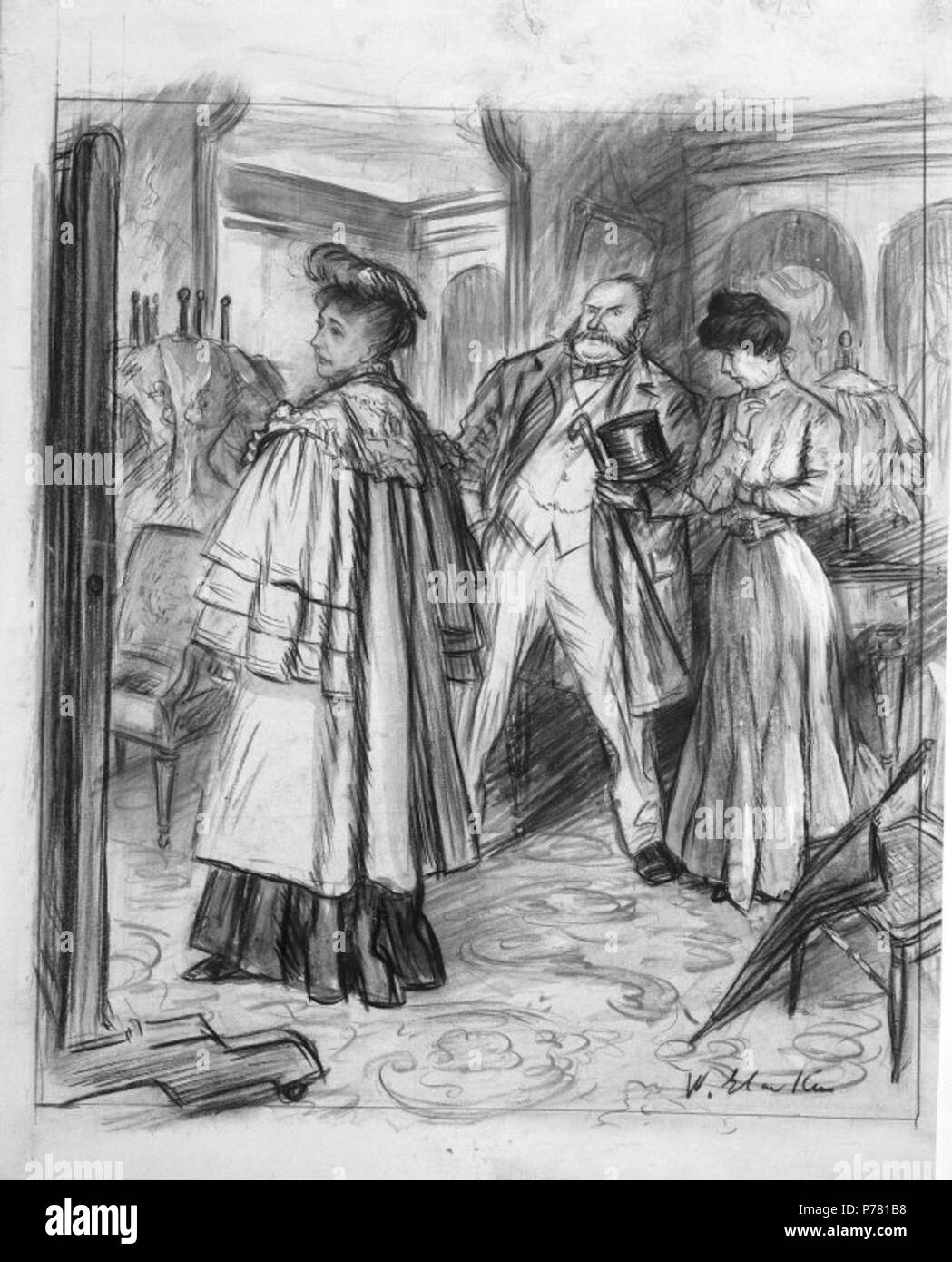 . ''My cari", ha incaricato il suo pazientemente sotto la ragazza che approva gli occhi, 'troverete si paga sempre per ottenere il miglior'' circa 1906 6 Brooklyn Museum - "'My cari", ha incaricato il suo pazientemente sotto la ragazza che approva gli occhi, 'troverete si paga sempre per ottenere la migliore"" - William Glackens - generale Foto Stock