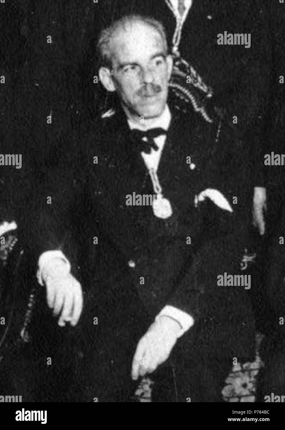 7 Antón Villar Ponte, Real Academia Galega, A Coruña, 25 de xullo de 1934 Foto Stock