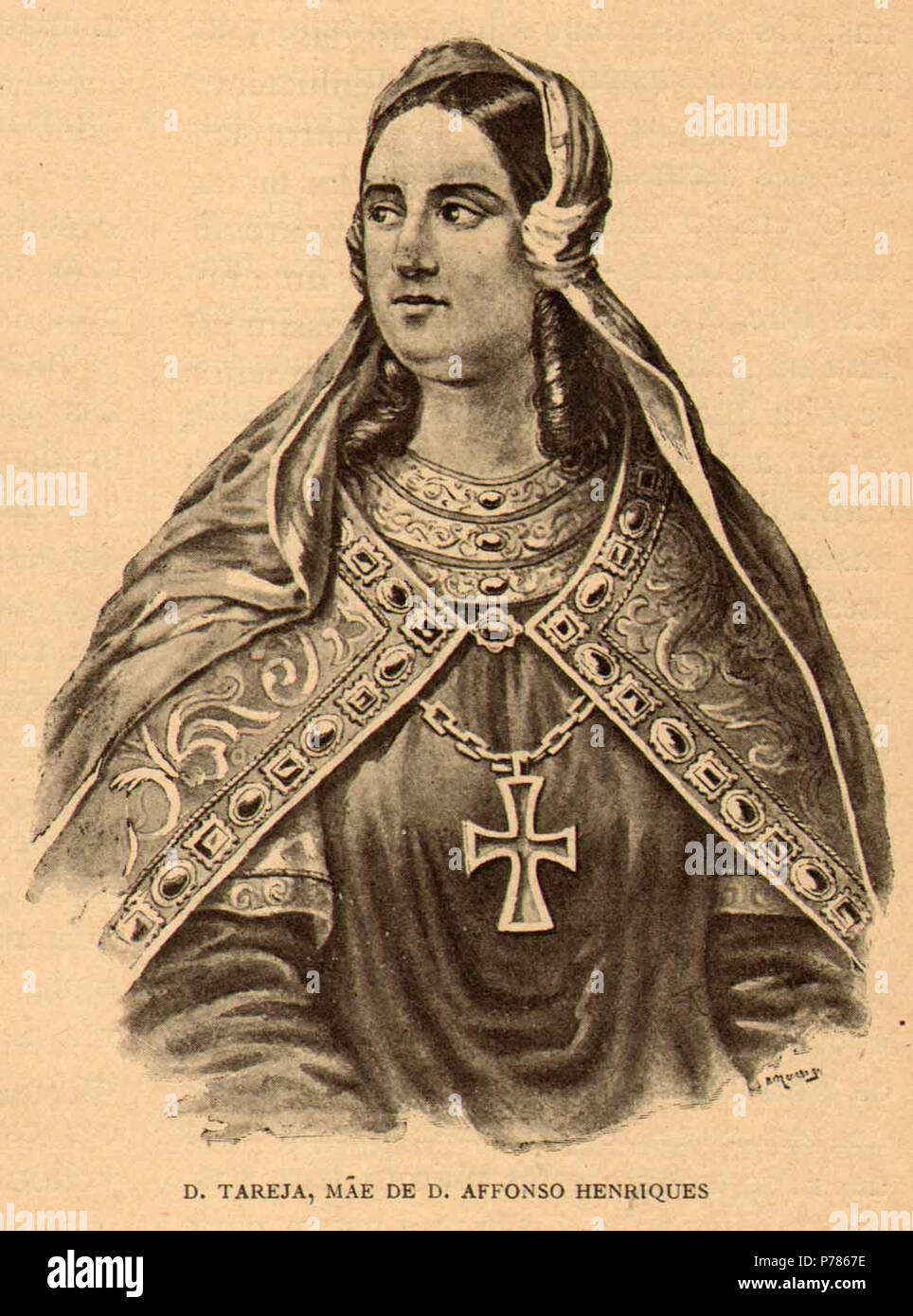 19 D. Teresa, Mãe de D. Afonso Henriques - História de Portugal, popolare e ilustrada Foto Stock