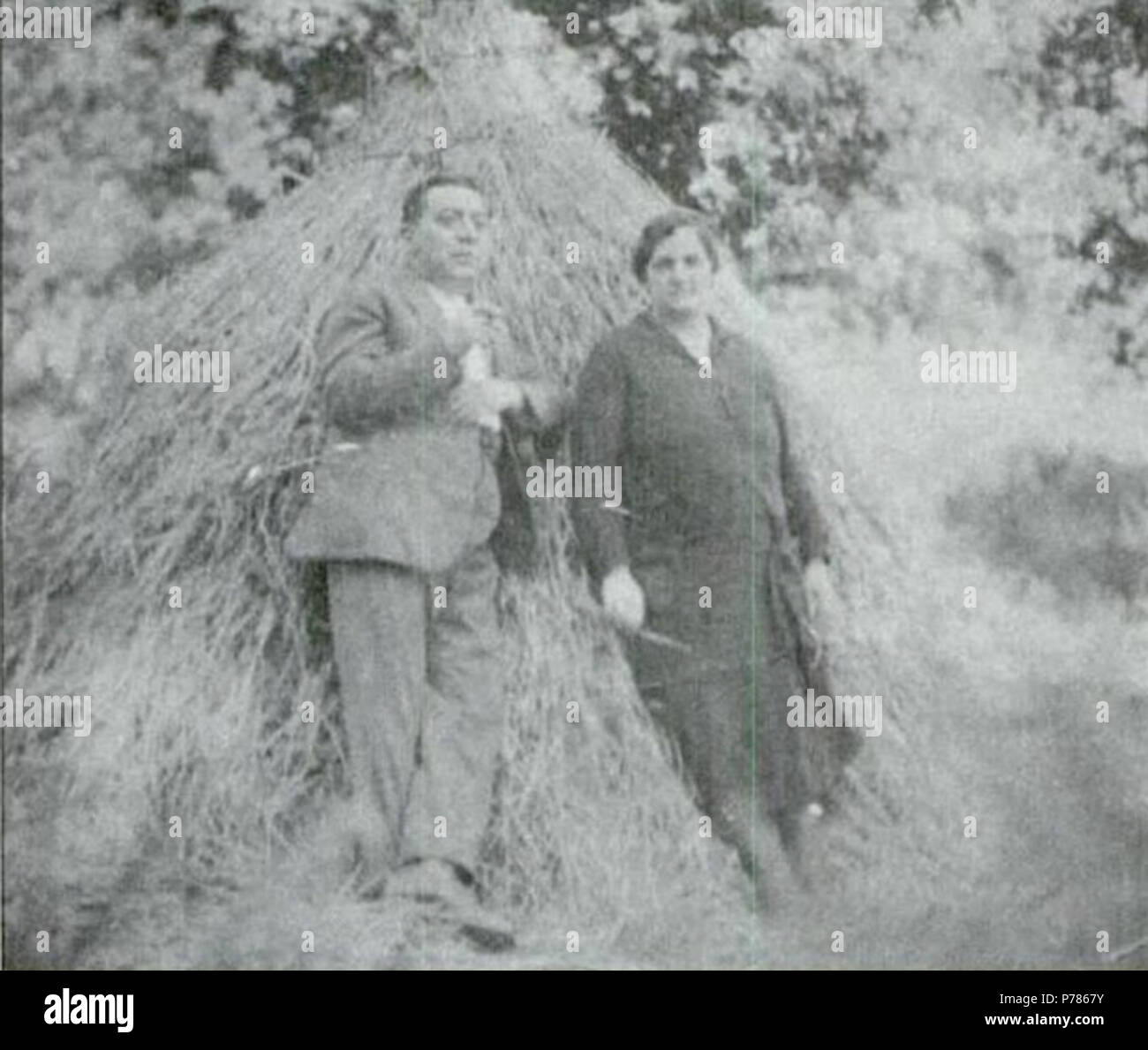 20 Darío Álvarez Limeses e María Blázquez Ballester, Baión, 1928 Foto Stock