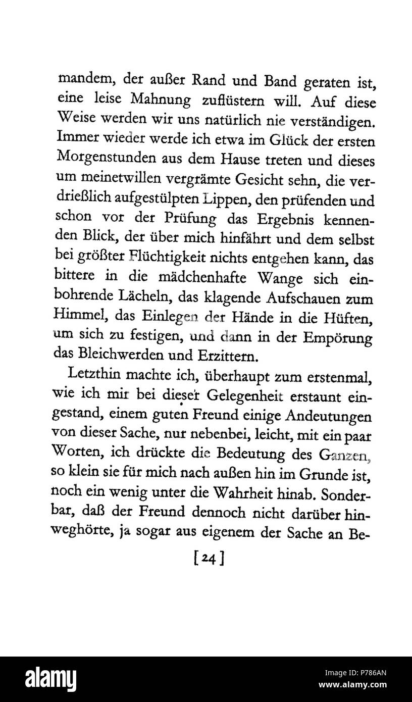 20 De Kafka Hungerkünstler 24 Foto Stock