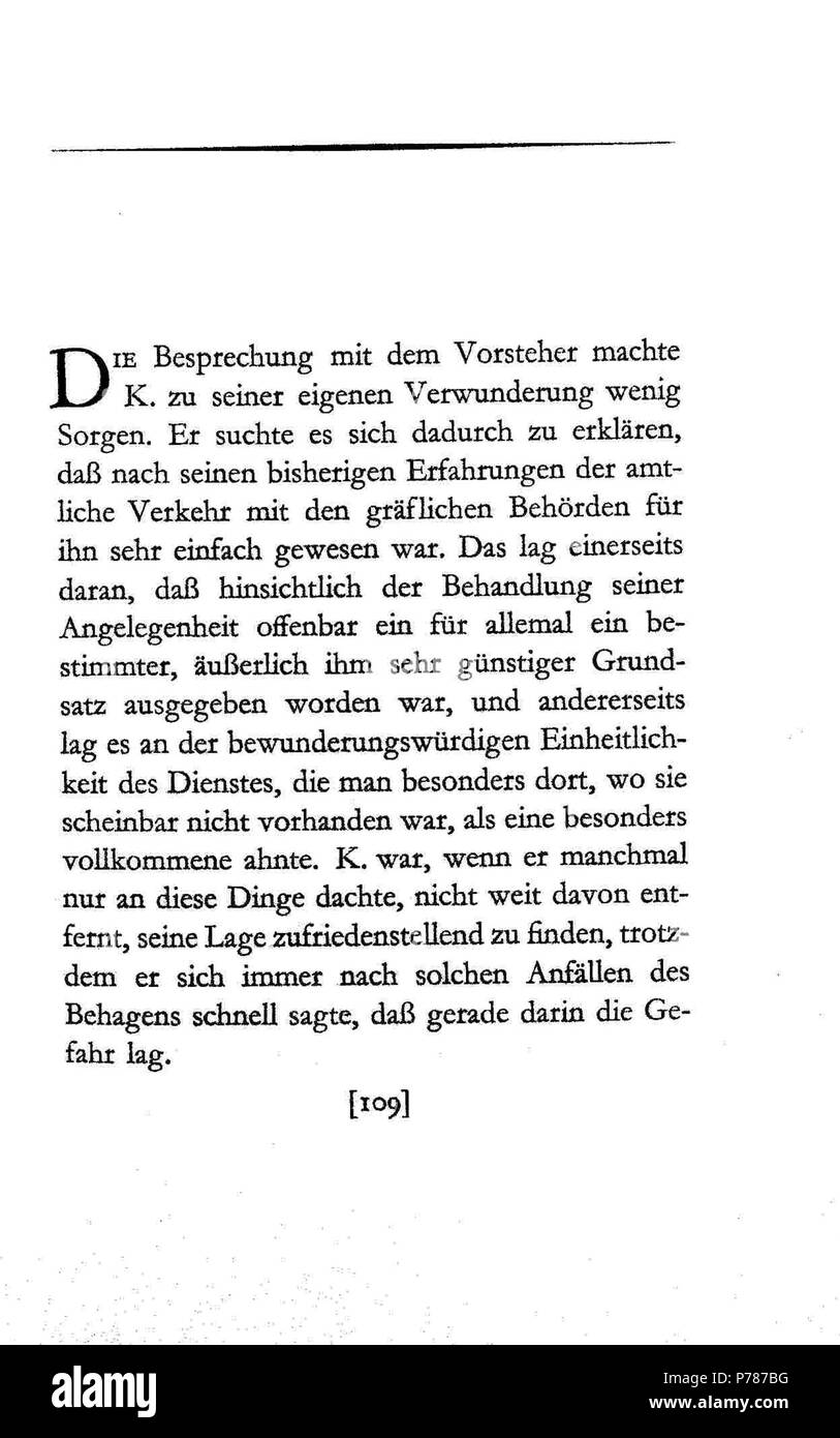 23 De Kafka Schloß 109 Foto Stock