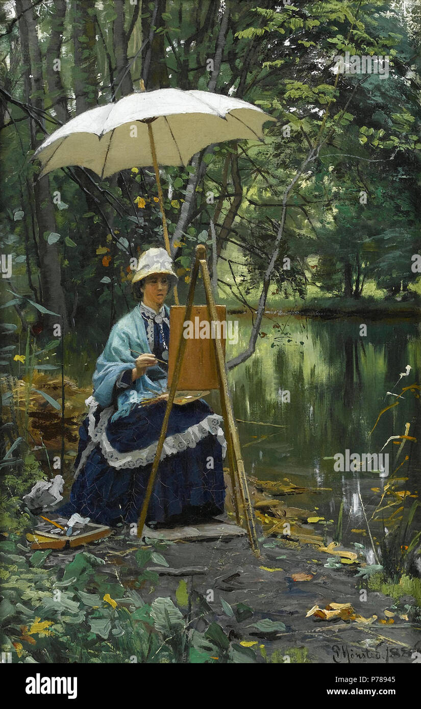 Monsted Peder Mork - En Plein-Air Foto Stock