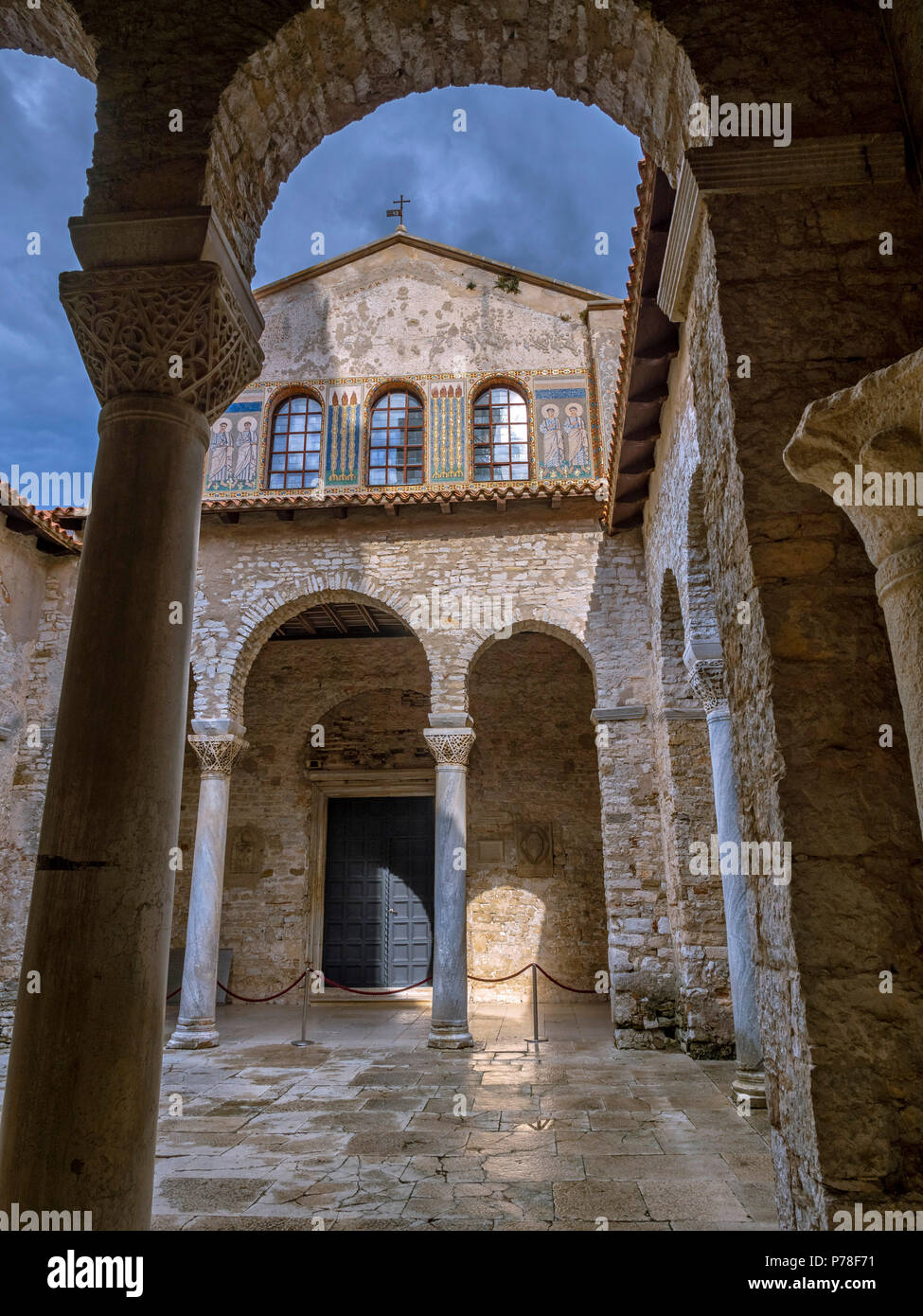 Basilica Eufrasiana, patrimonio mondiale dell UNESCO, Parenzo in Istria, Croazia, Europa Foto Stock