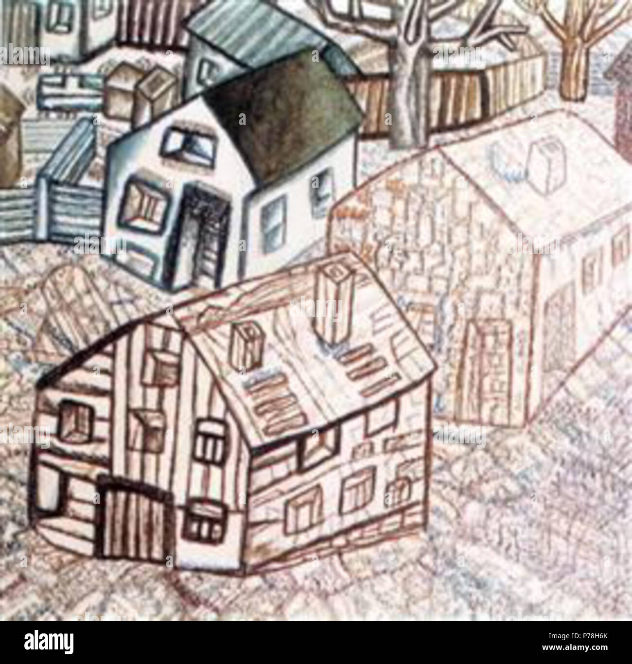 Il lavoro di Pavel Filonov . prima di 1941 12 Filonov - Case Foto Stock