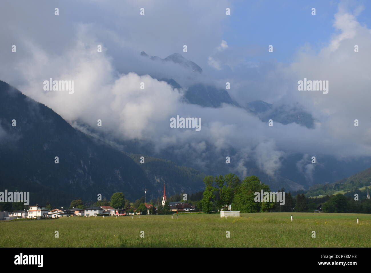Morgenstimmung in den Lienzer Dolomiten Foto Stock