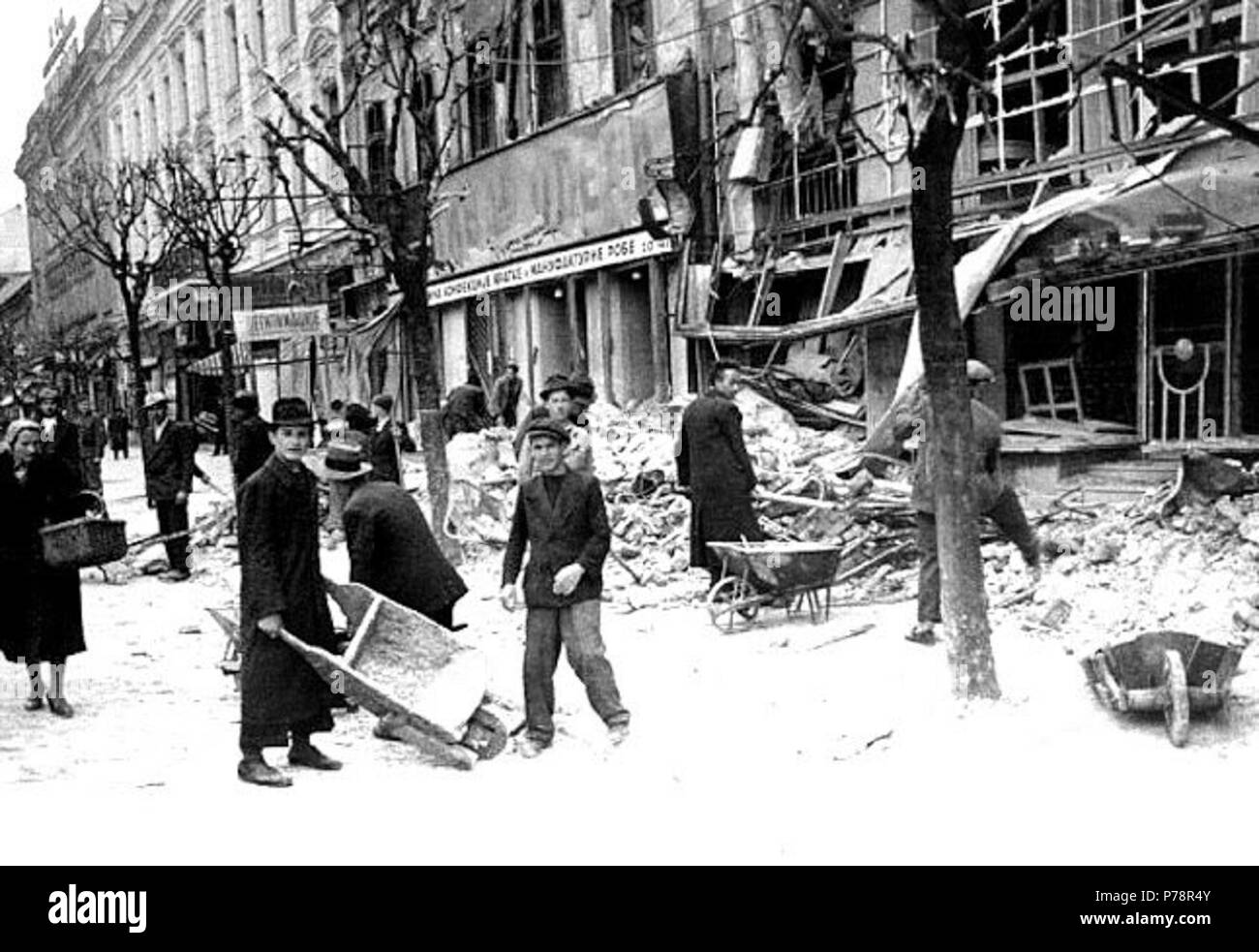 / Srpski: 06. 04. 1941. 1941. 6 Aprile 1941 1 Bombardovanje Beograda 10 Foto Stock