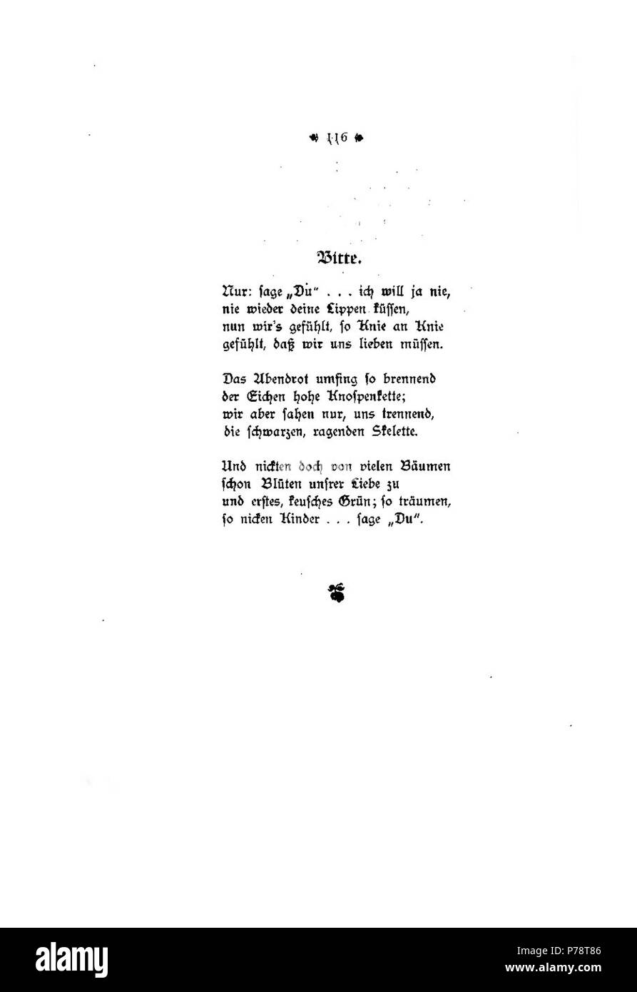 . Aber die Liebe. Ein Ehemanns- und - Menschenbuch von Richard Dehmel. N/A 4 Aber die Liebe 116 Foto Stock