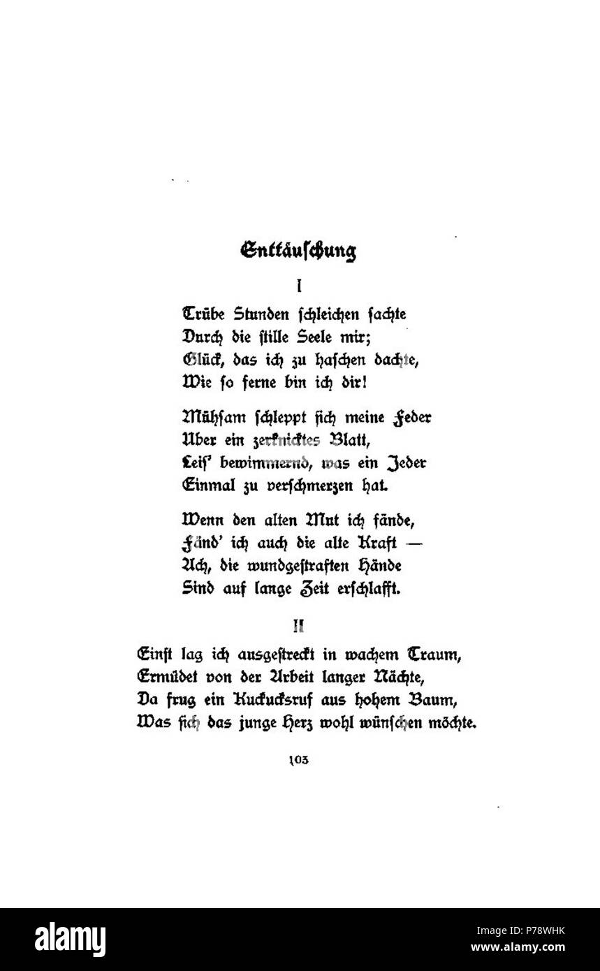 . Die Vier Jahreszeiten. Gedichte. N/A 16 Die Vier Jahreszeiten 103 Foto Stock