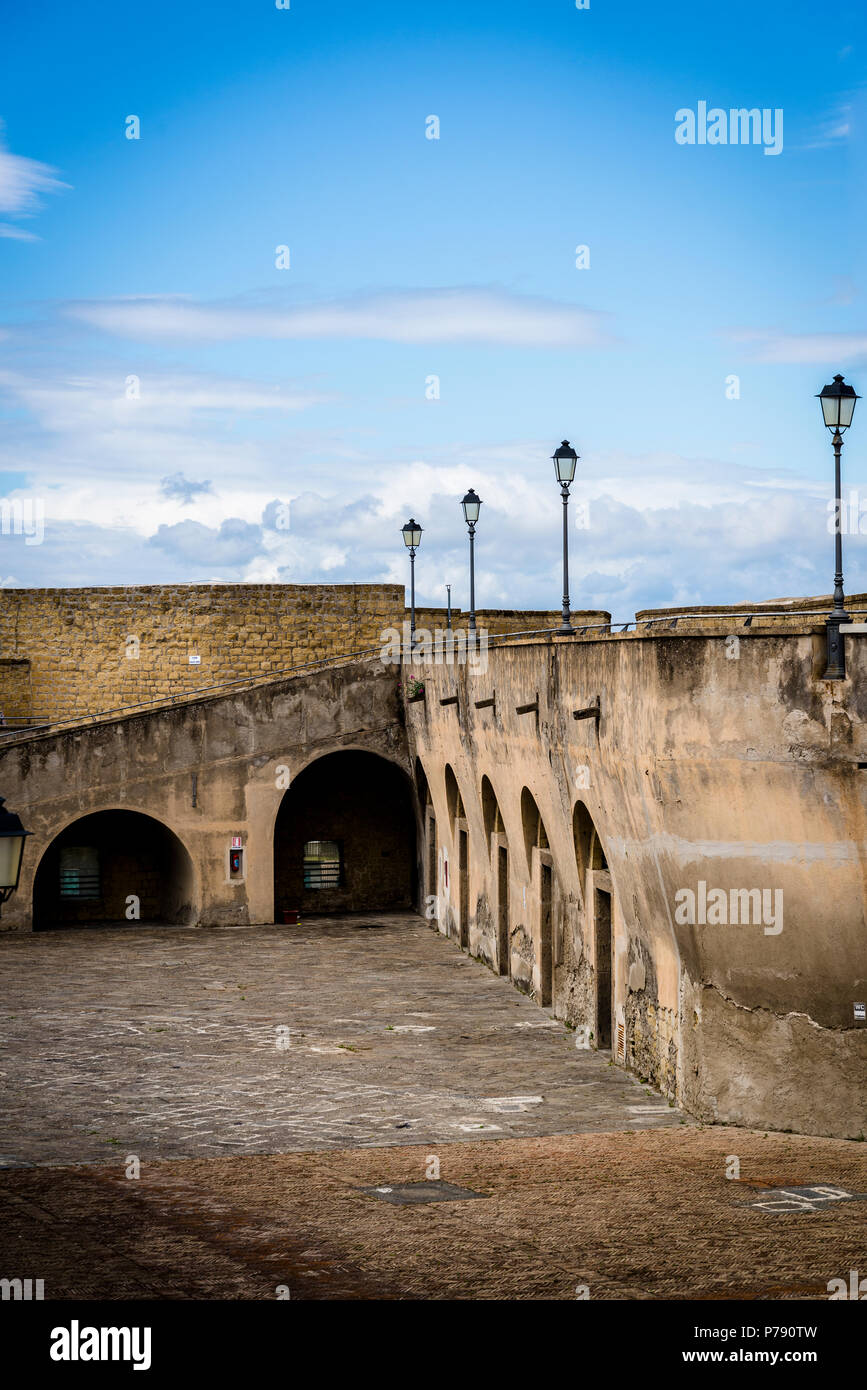 Castel Sant'Elmo, fortezza medioevale, Napoli, Italia Foto Stock