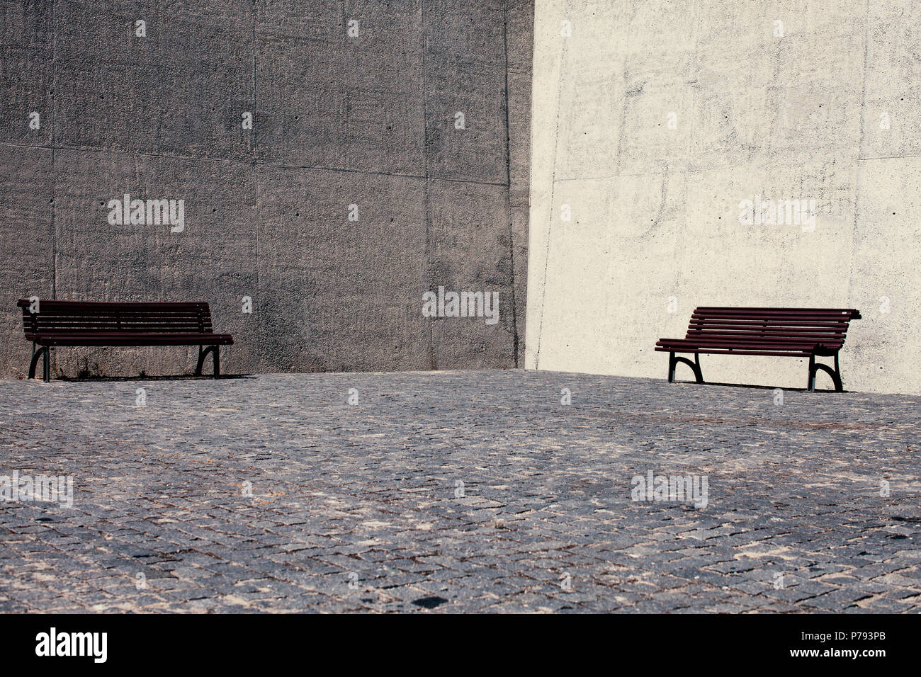 Panca, Sitzbank, in attesa warten Foto Stock