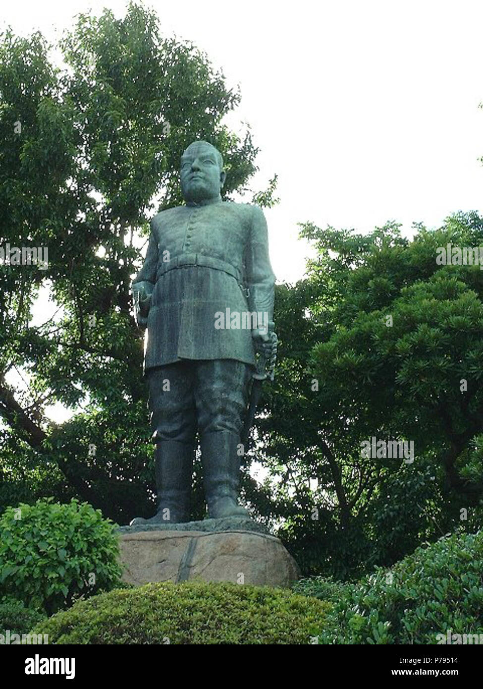 Inglese: Statua del Saig Takamori in Kagoshima, Kagoshima, Giappone. : . Preso da Bakkai nel 2003 6 Statua di Saigo Takamori in Kagoshima Foto Stock