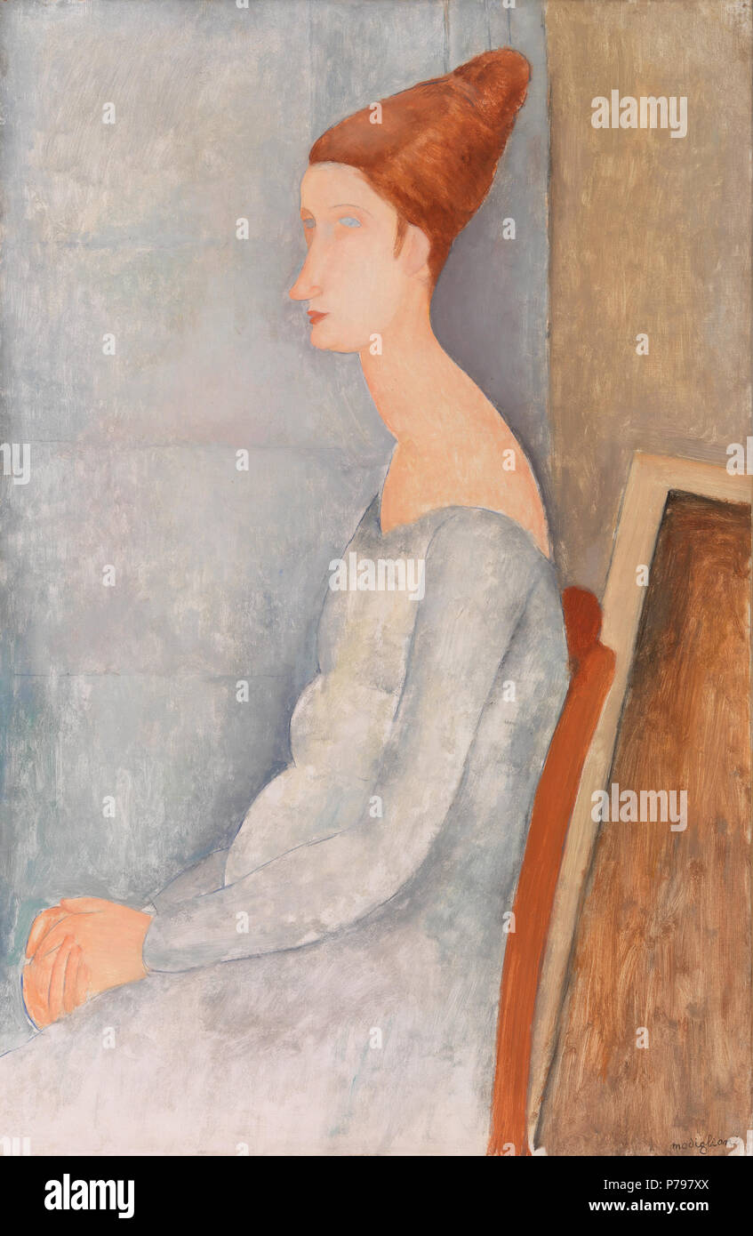 8 Amedeo Modigliani - Ritratto di Jeanne Jeanne Hébuterne (Portrait de Jeanne Jeanne Hébuterne) - BF422 - Barnes Foundation Foto Stock