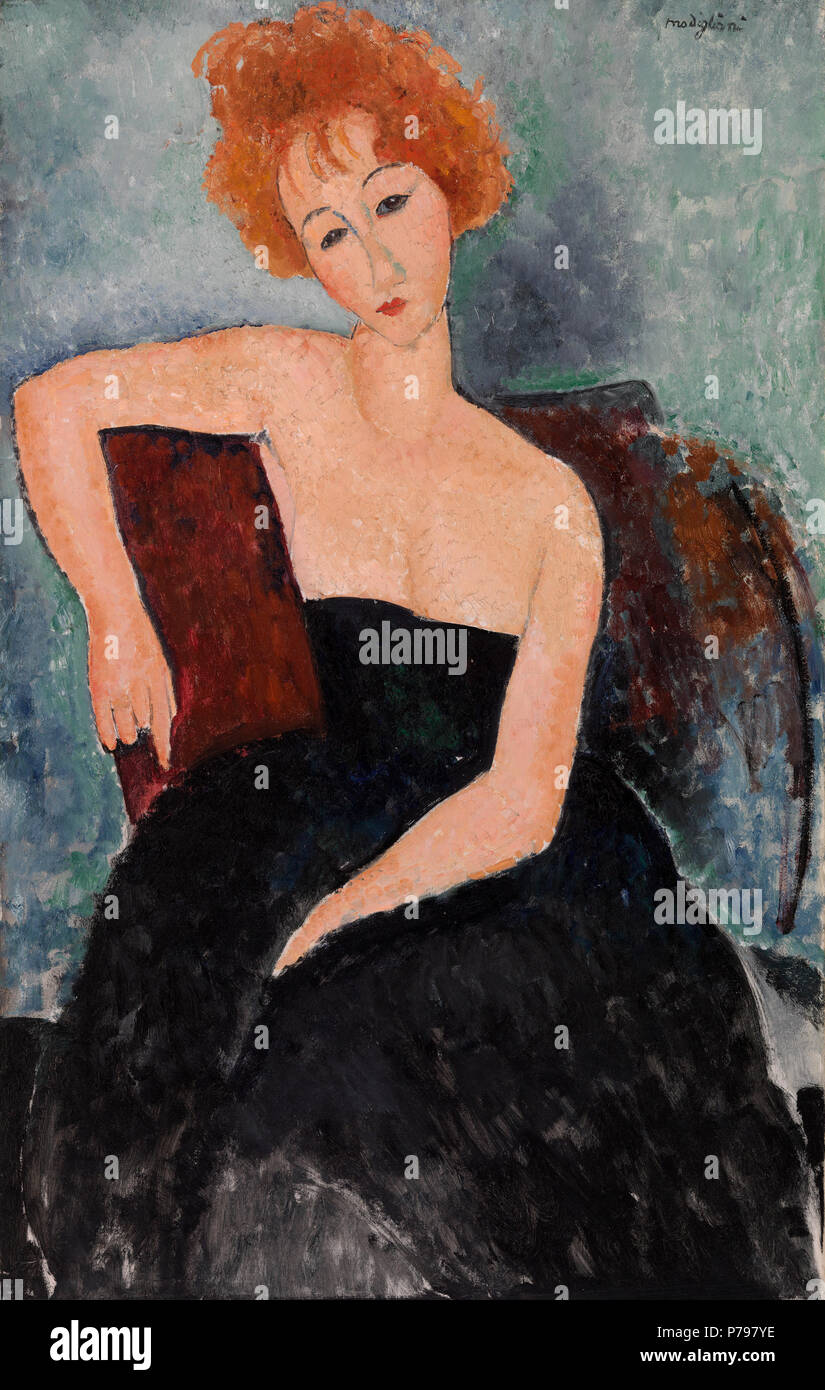 . Redheaded Girl in abito da sera (jeune fille rousse en robe de soir) 1918 8 Amedeo Modigliani - Redheaded Girl in abito da sera (jeune fille rousse en robe de soir) - BF206 - Barnes Foundation Foto Stock