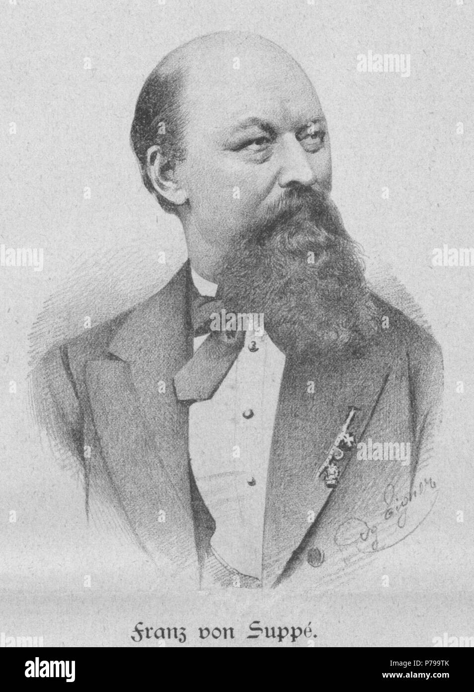 Franz von supp (1819-1895), compositore austriaco e musicista . 1885 21 Franz von Suppe 1885 Foto Stock
