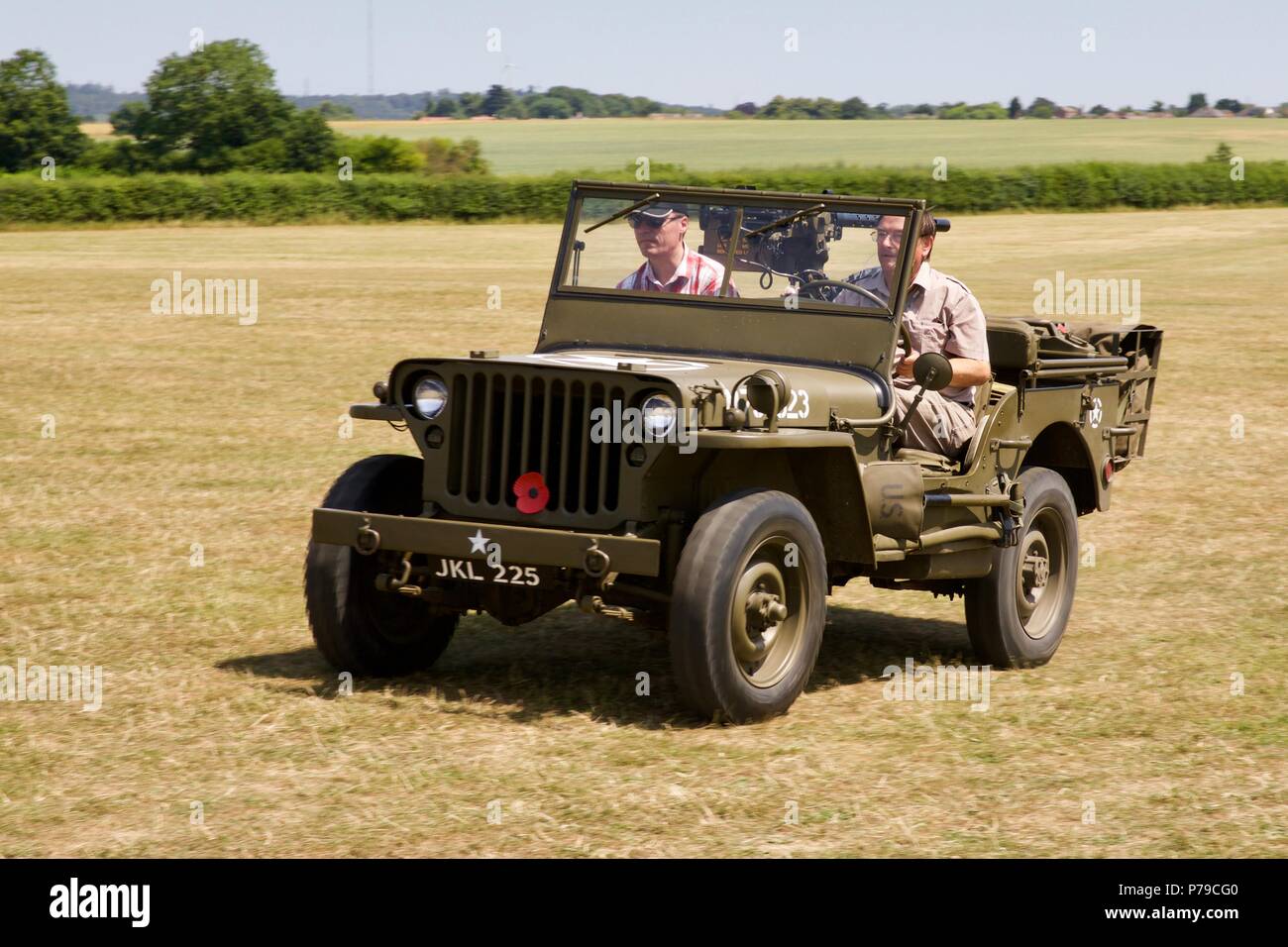 WW2 esercito statunitense Ford Jeep Willys Foto Stock