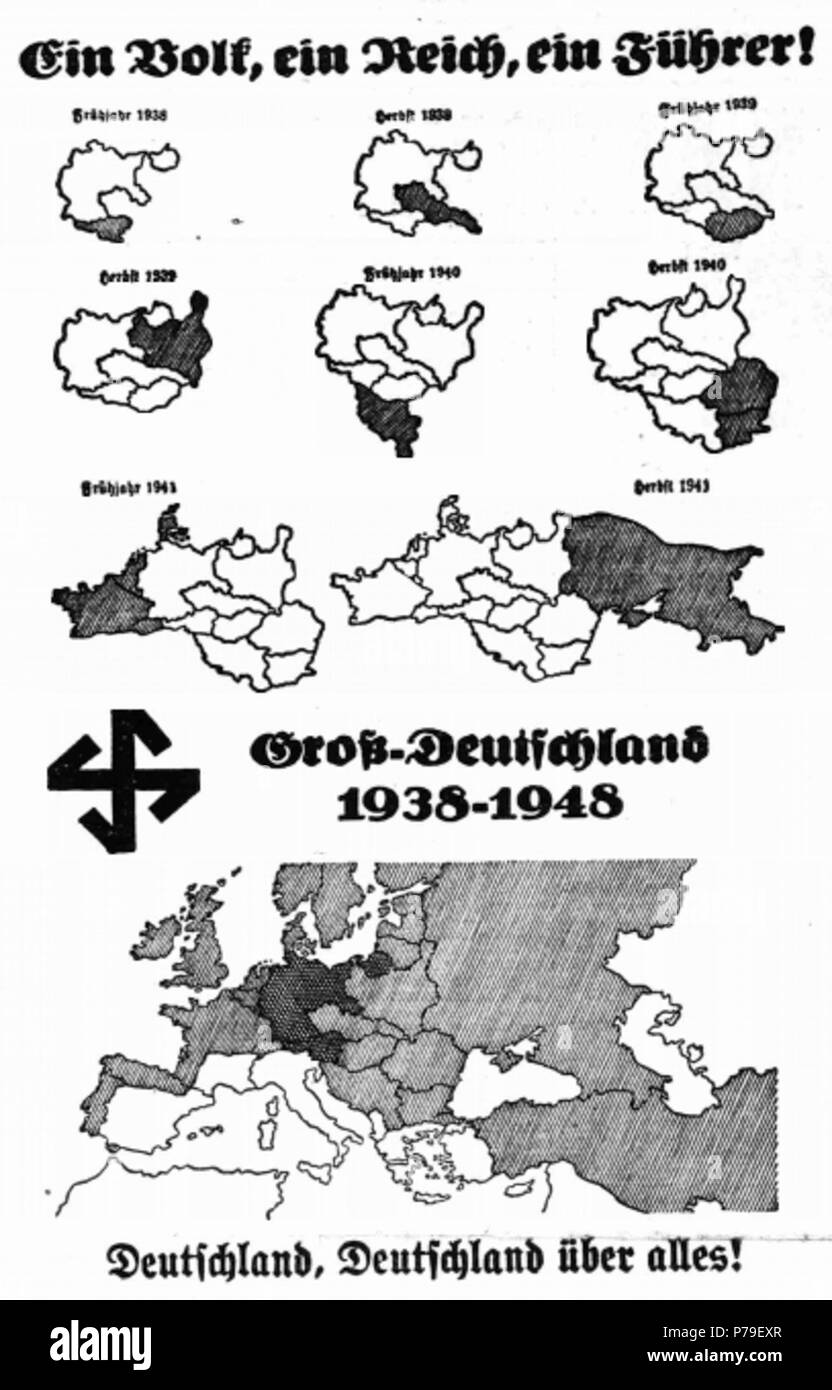 9 Mappa tedesco Sudeti Foto Stock