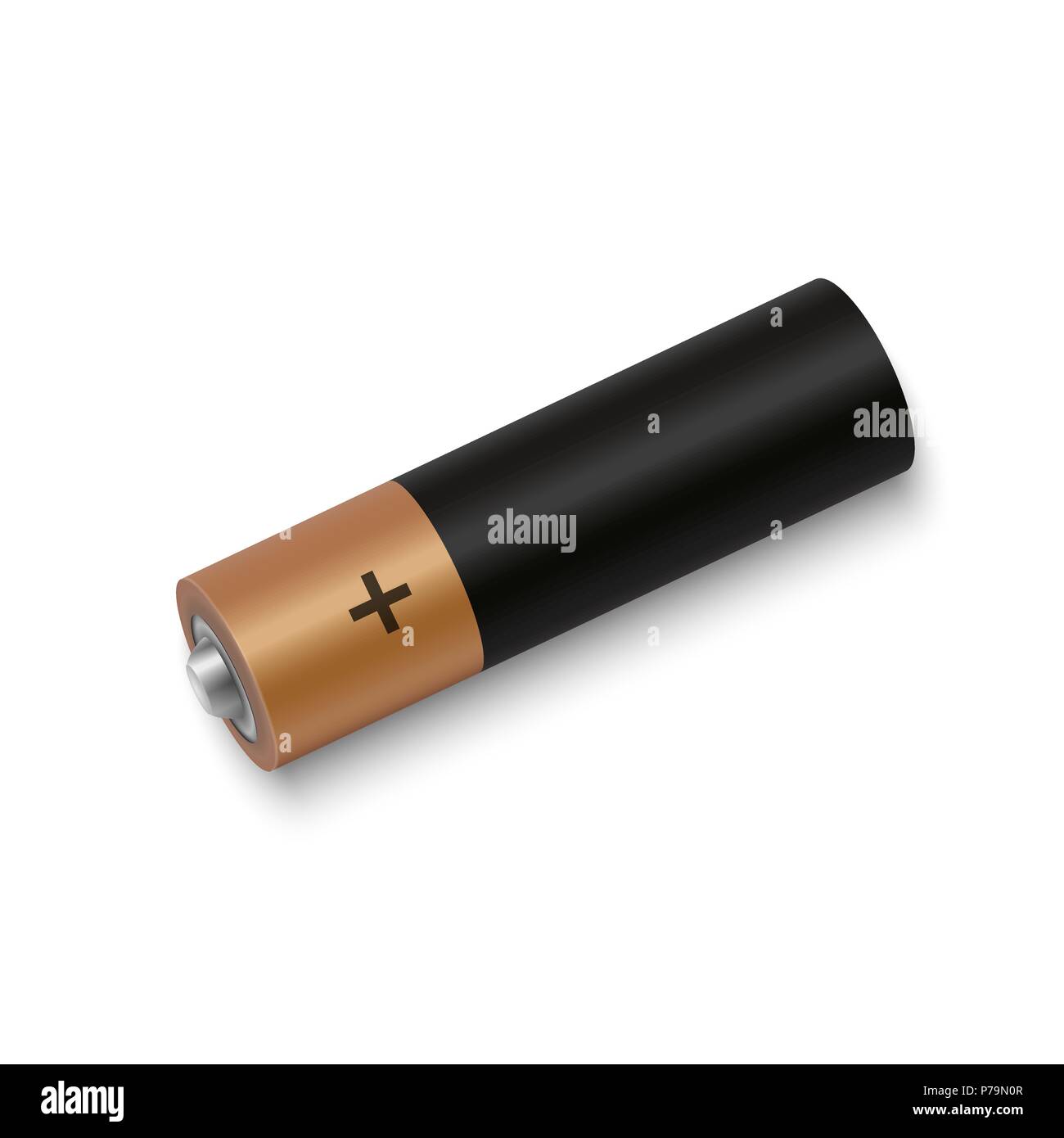 Realistico batteria alcalina. design mockup vuoto modello. Illustrazione Vettoriale