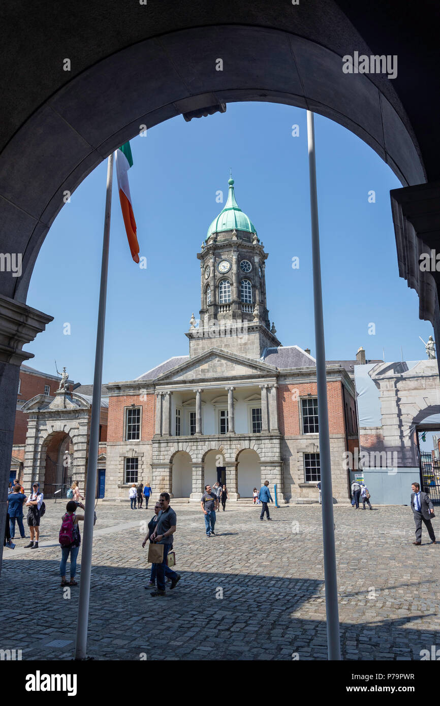 Bedford Hall, il grande cortile, il Castello di Dublino, Dame Street, Temple Bar di Dublino, Provincia di Leinster, Repubblica di Irlanda Foto Stock