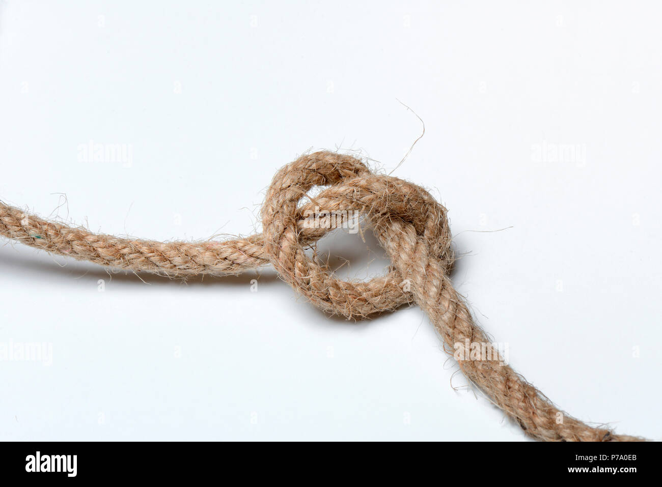 Nodo in corda di iuta Foto Stock