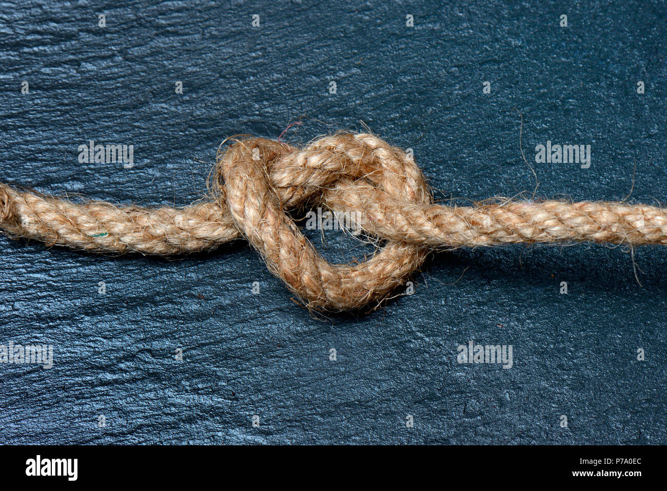 Nodo in corda di iuta Foto Stock
