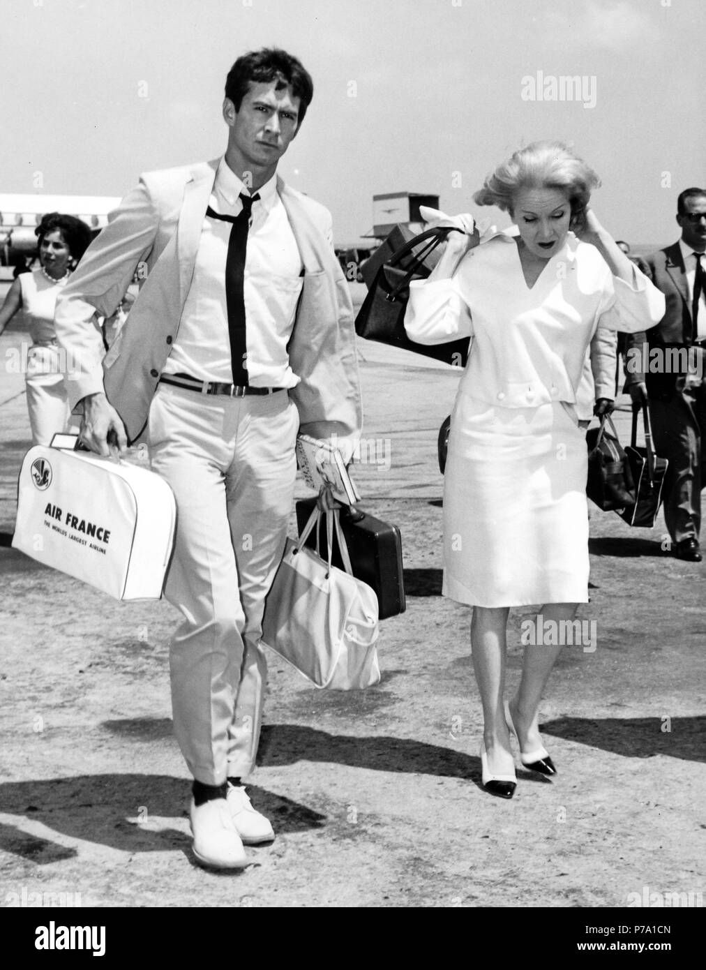 Marlene Dietrich, Anthony Perkins, Roma 1962 Foto Stock
