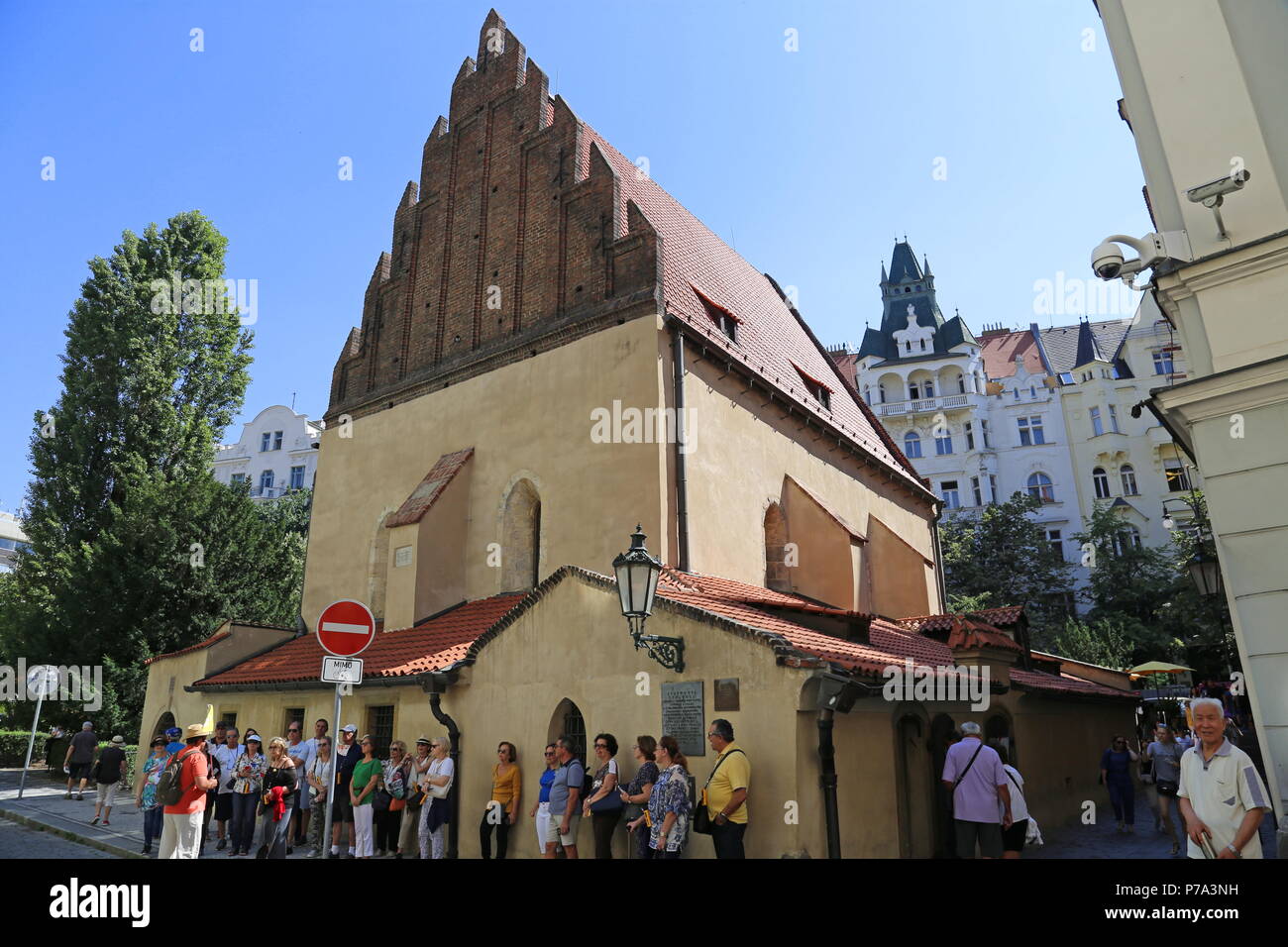 Sinagoga Vecchia Nuova Maiselova Josefov Quartiere Ebraico Praga Cechia Repubblica Ceca Europa Foto Stock Alamy